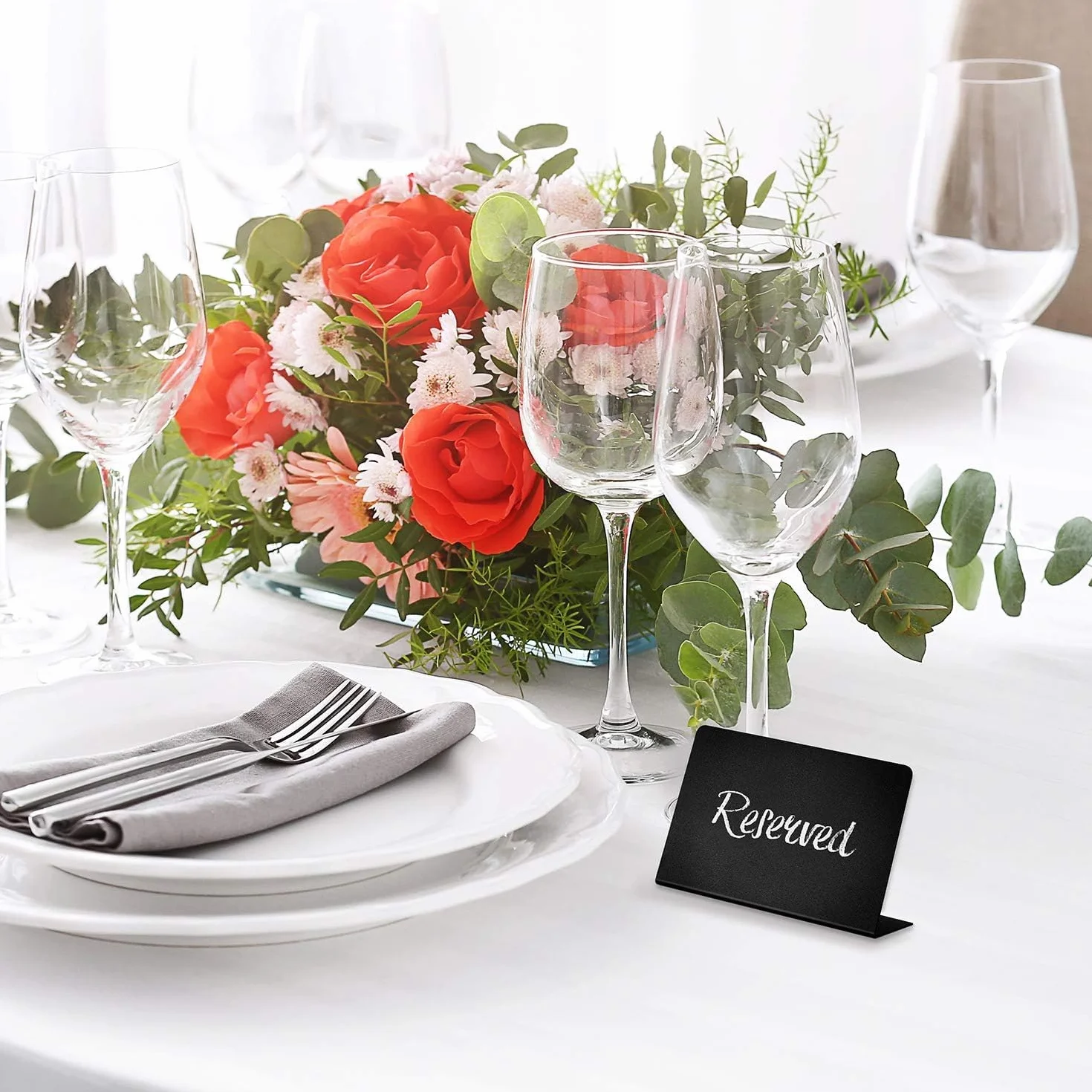 SENENQU 40 Pezzi Lavagnetta Cancellabile a L, Cartellini Prezzi Neri 100 x 75 mm, Lavagnette per Buffet e Numeri Tavoli Ristorante Riutilizzabili per Bar, Pasticceria e Matrimonio