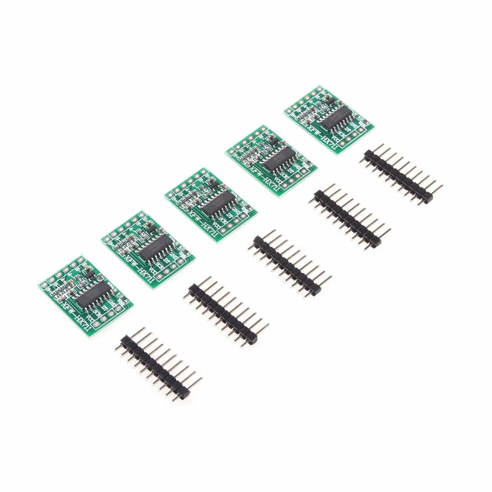 ANGEEK Modulo Sensore di Peso HX711 24 Bit, Scheda Elettronica di Valutazione Pressione, 5 Pezzi