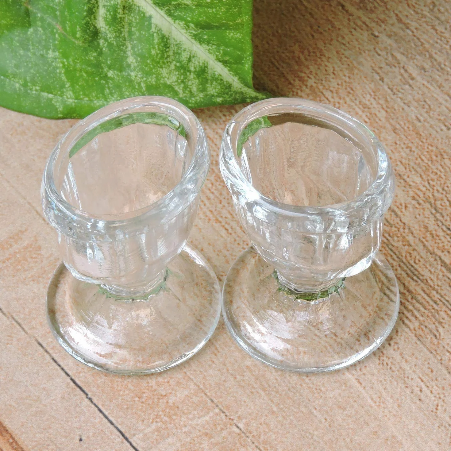 Tazza in vetro per occhi set da 2 con scatola regalo in velluto
