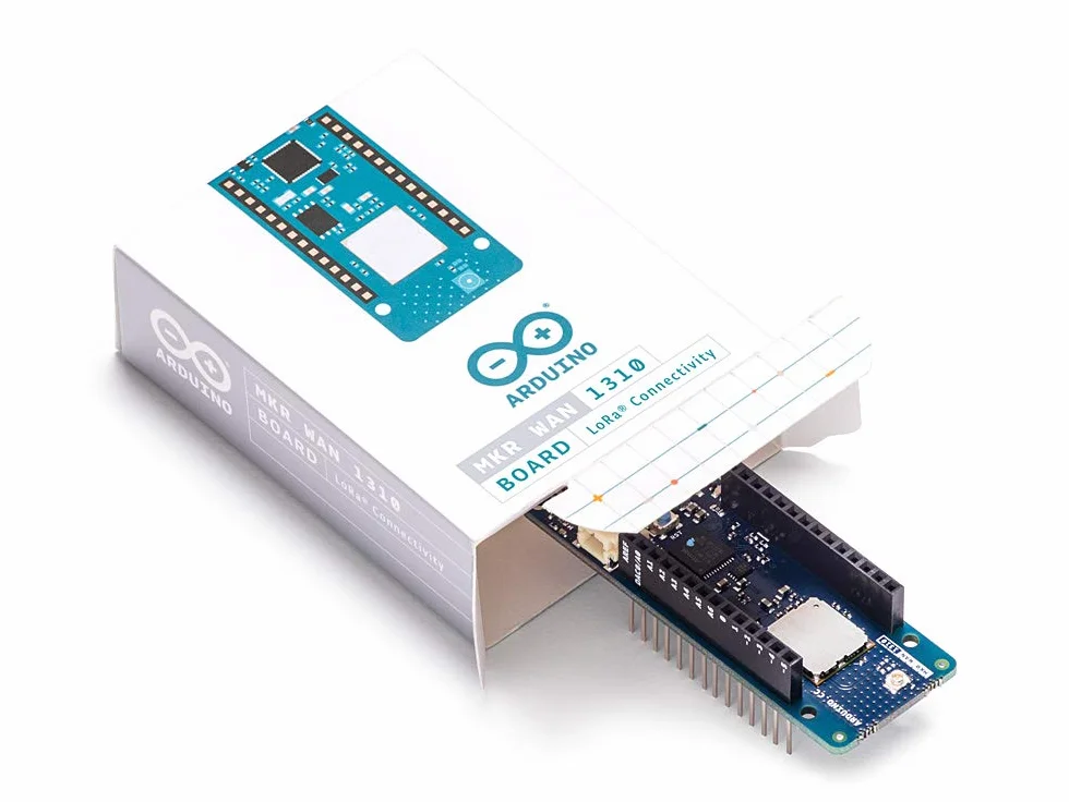 Arduino MKR WAN 1310 with Dipole Antenna [ABX00039] - Scheda LoRa con antenna a dipolo, ideale per progetti IoT a lungo raggio, automazione e applicazioni connesse con Arduino IDE.