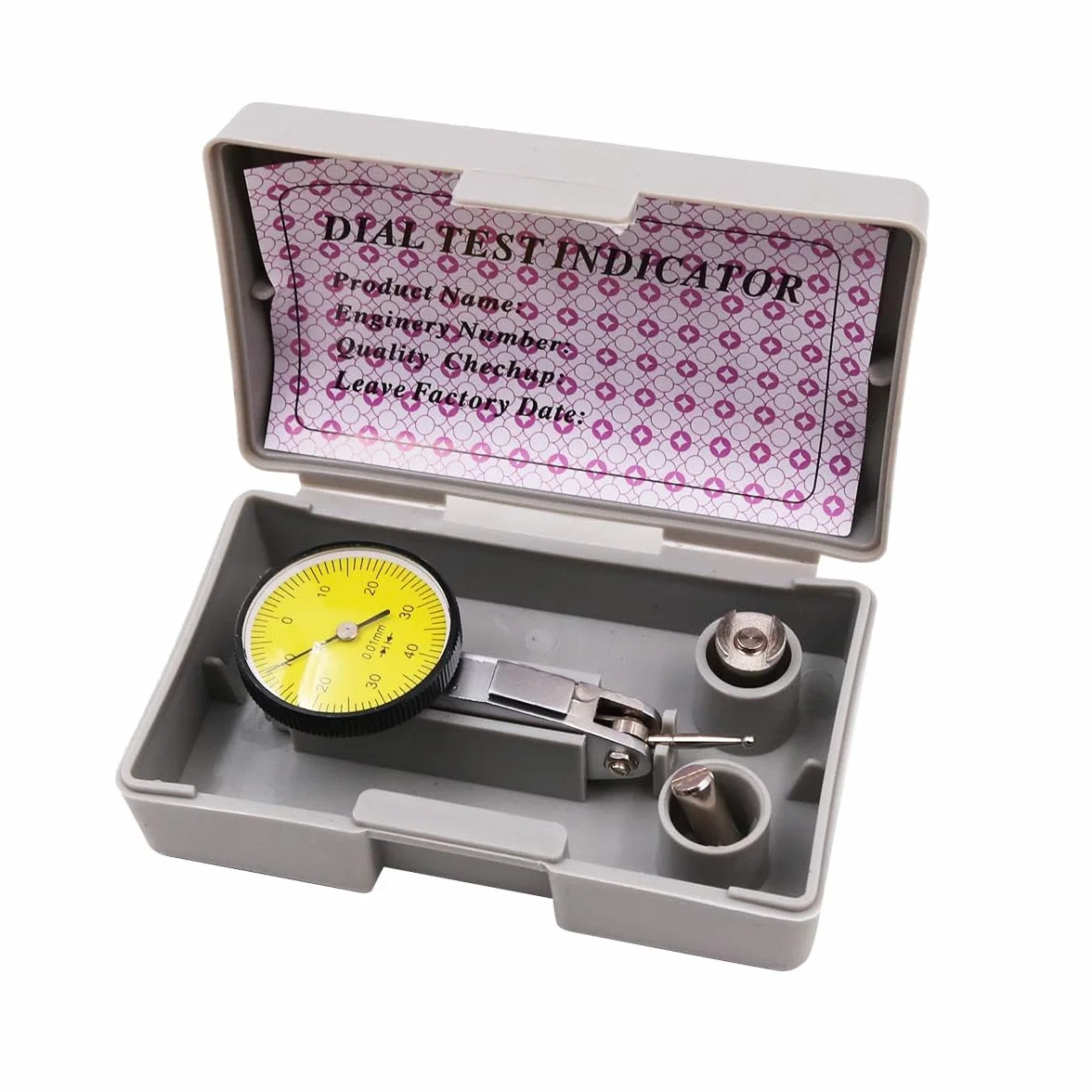Comparatore a Leva di Precisione 0,01 mm 0-0,8 mm per Misurazioni Assemblaggio Lavorazione