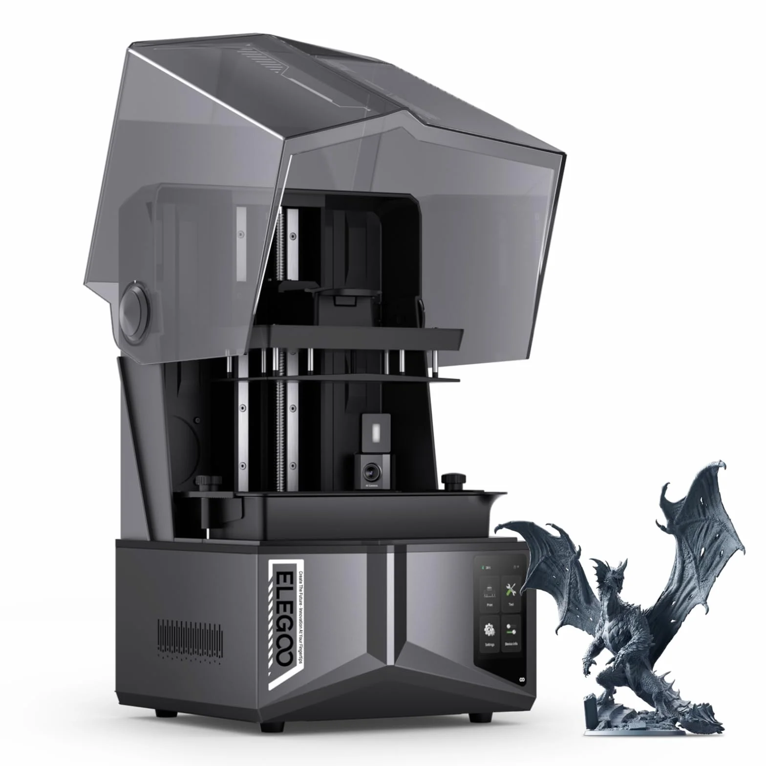 ELEGOO Saturn 4 Ultra 16K Stampante 3D Resina con Coperchio Ribaltabile, Riscaldamento del Serbatoio a 30°C, Stampa ad Alta Velocità a 150 mm/h, Dimensione di Stampa 211,68×118,37×220 mm³