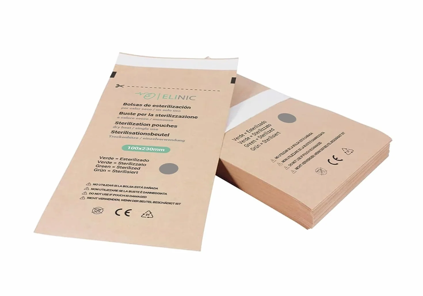 Sacchetti di sterilizzazione per calore secco 100 pz. (100 x 280 mm)