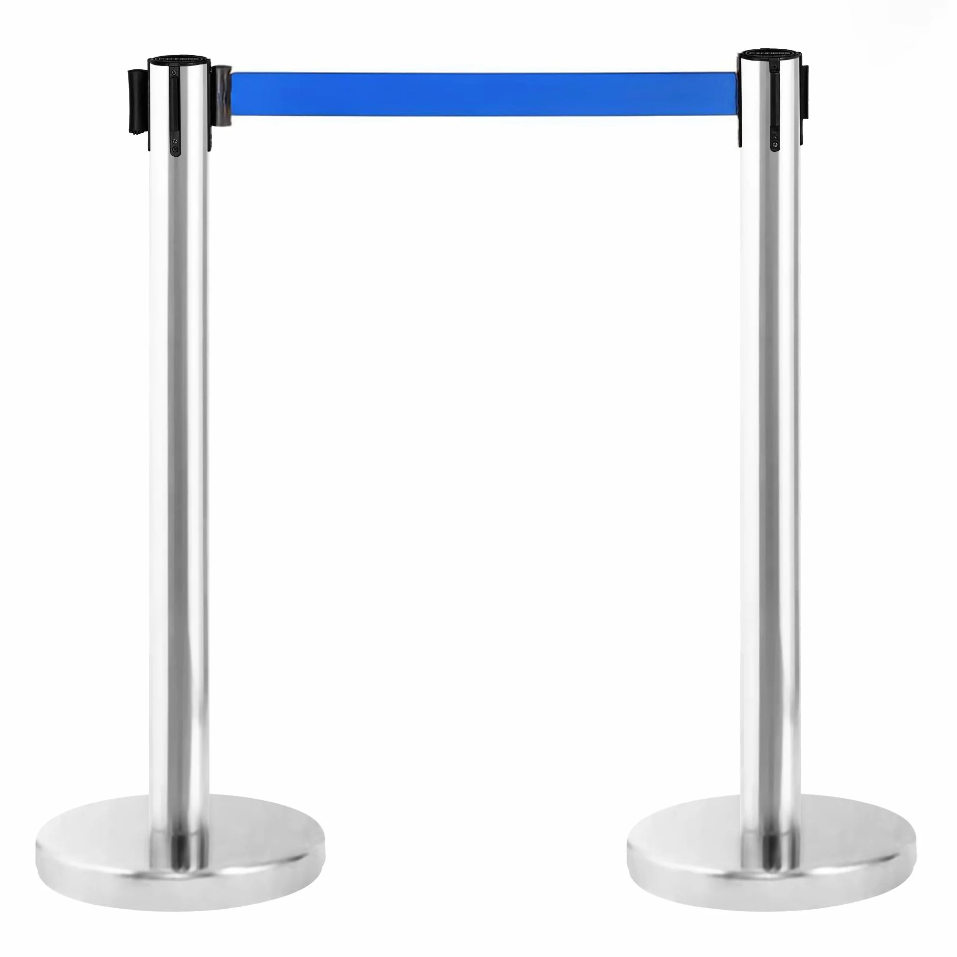 Palo separatore nastro estensibile 3 metri (2 pz), pali separatori, nastro non passare, nastro delimitatore, palo nastro estensibile retrattile, nastro vietato passo, barriera estensibile 3 m