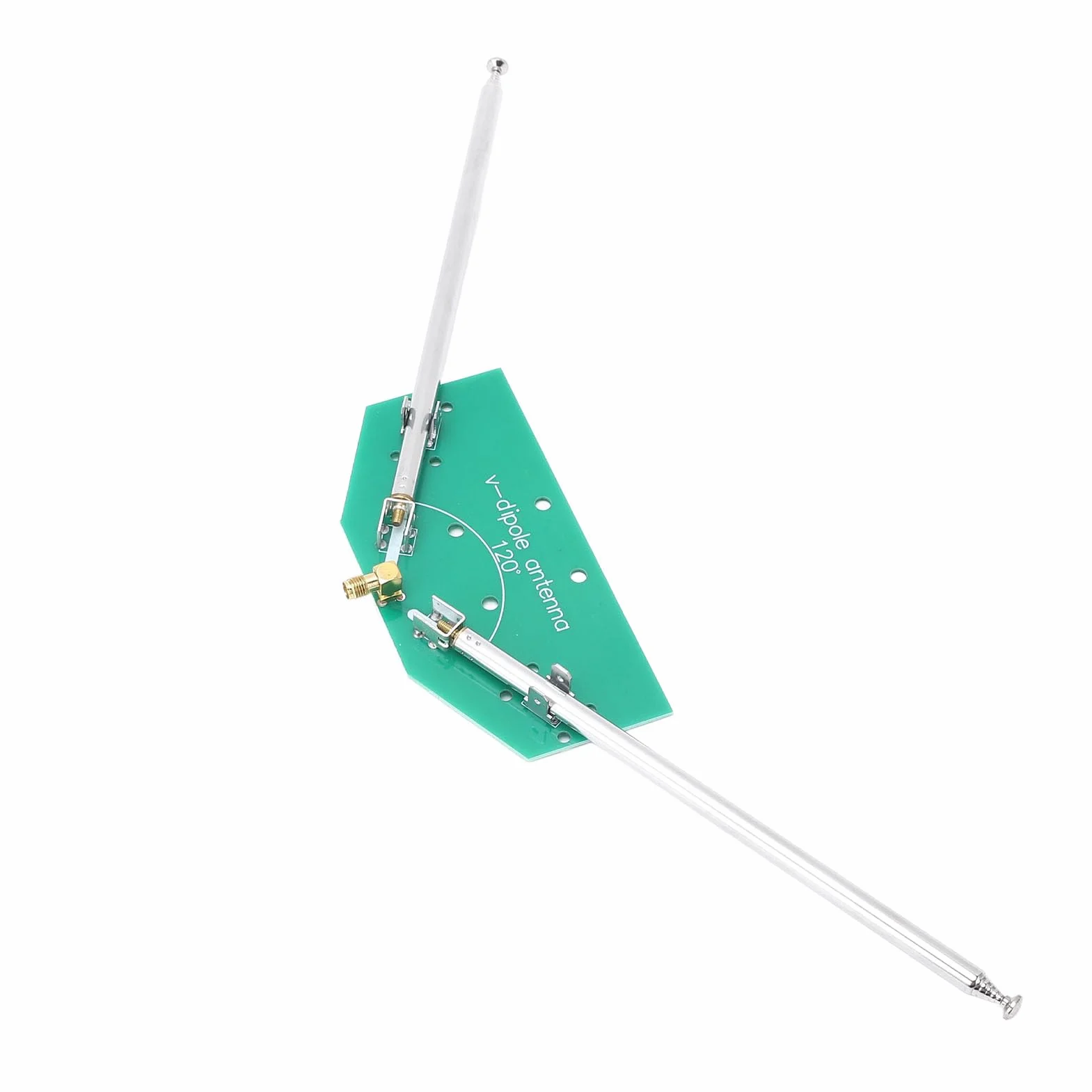 Antenna Dipolo Telescopica V Lunghezza 97 Cm Frequenza Regolabile 78M-415 MHz Interfaccia SMA Femmina Contatti in Lega D'argento per Applicazioni Aeronautiche