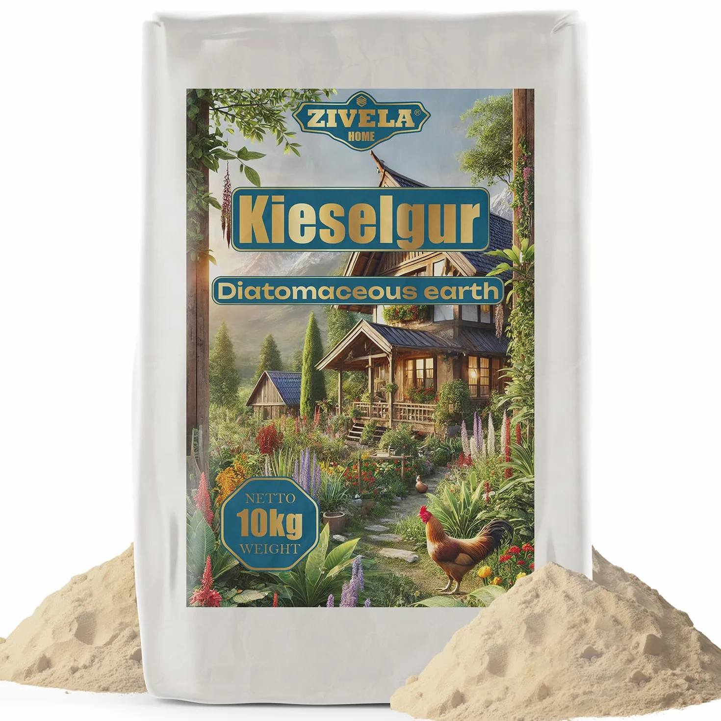 Diatomite per polli 10 kg 100% naturale fine orticoltura zootecniche antiparassitario