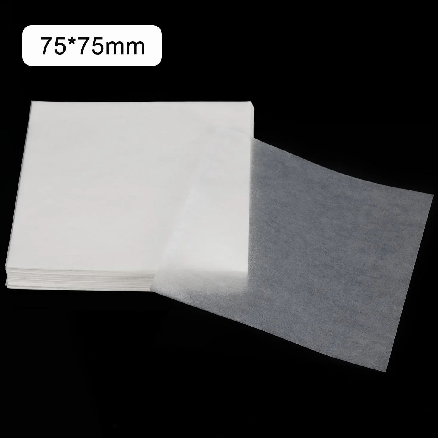 stonylab Carta da Pesata, 75 x 75 mm Carte Campione Senza Azoto per Bilancia Analitica, per Ricerca di Laboratorio, Confezione da 500