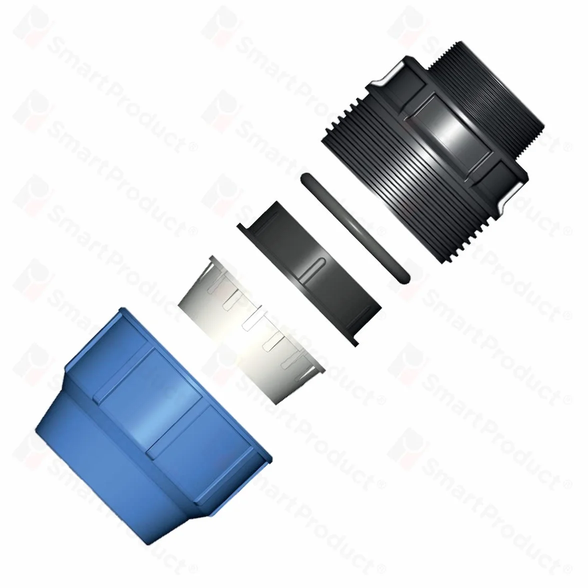 Raccordo a Compressione - Connettore femmina uguale MDPE 25 mm x 25mm – Connettori per tubo dell’aqua Raccordo PP PN16 - Raccordi per Tubi PE80, PE100 – 2 pezzi - SmartProduct
