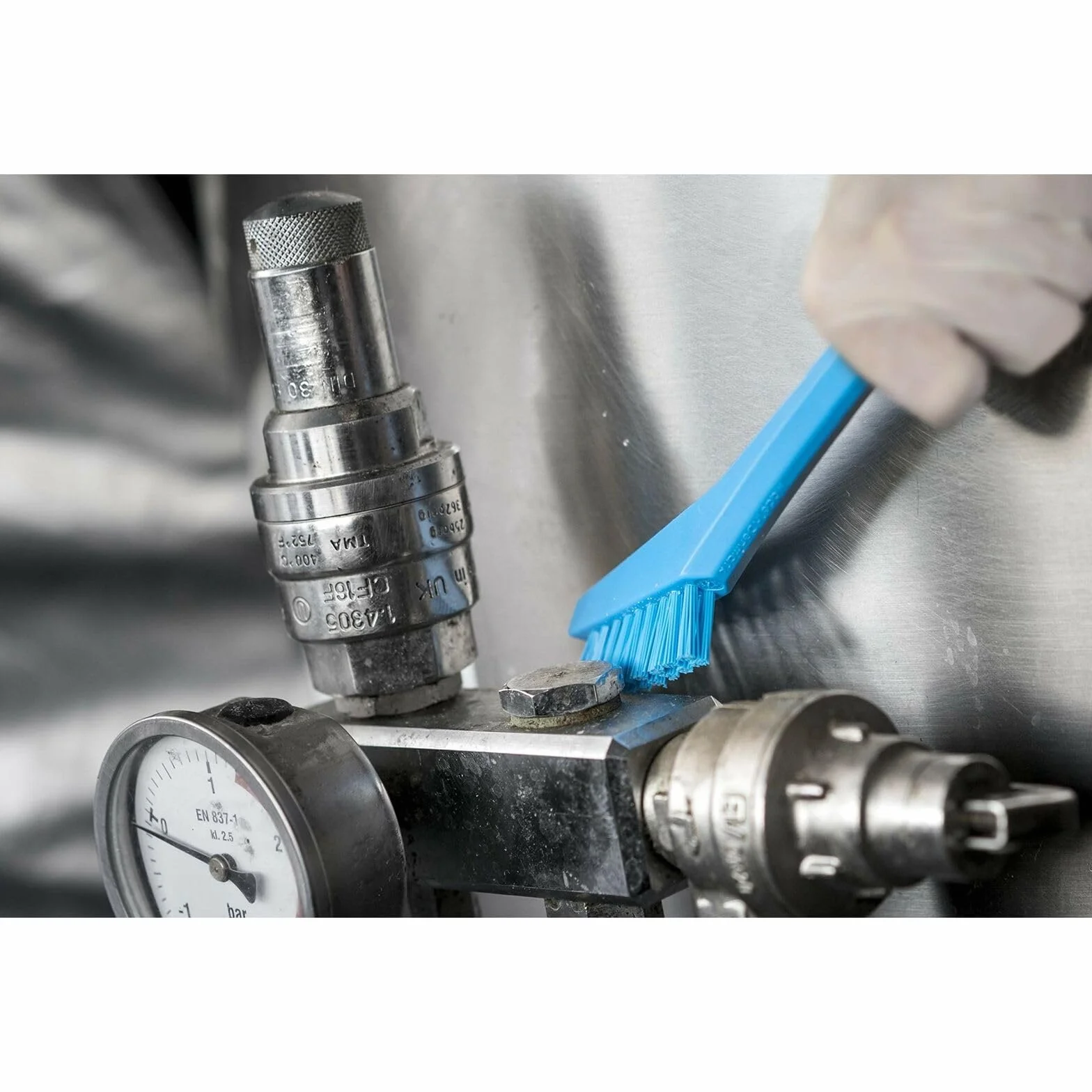 Vikan Hygiene 44013 Spazzola Manuale Molto Duro, 205 mm, Blu