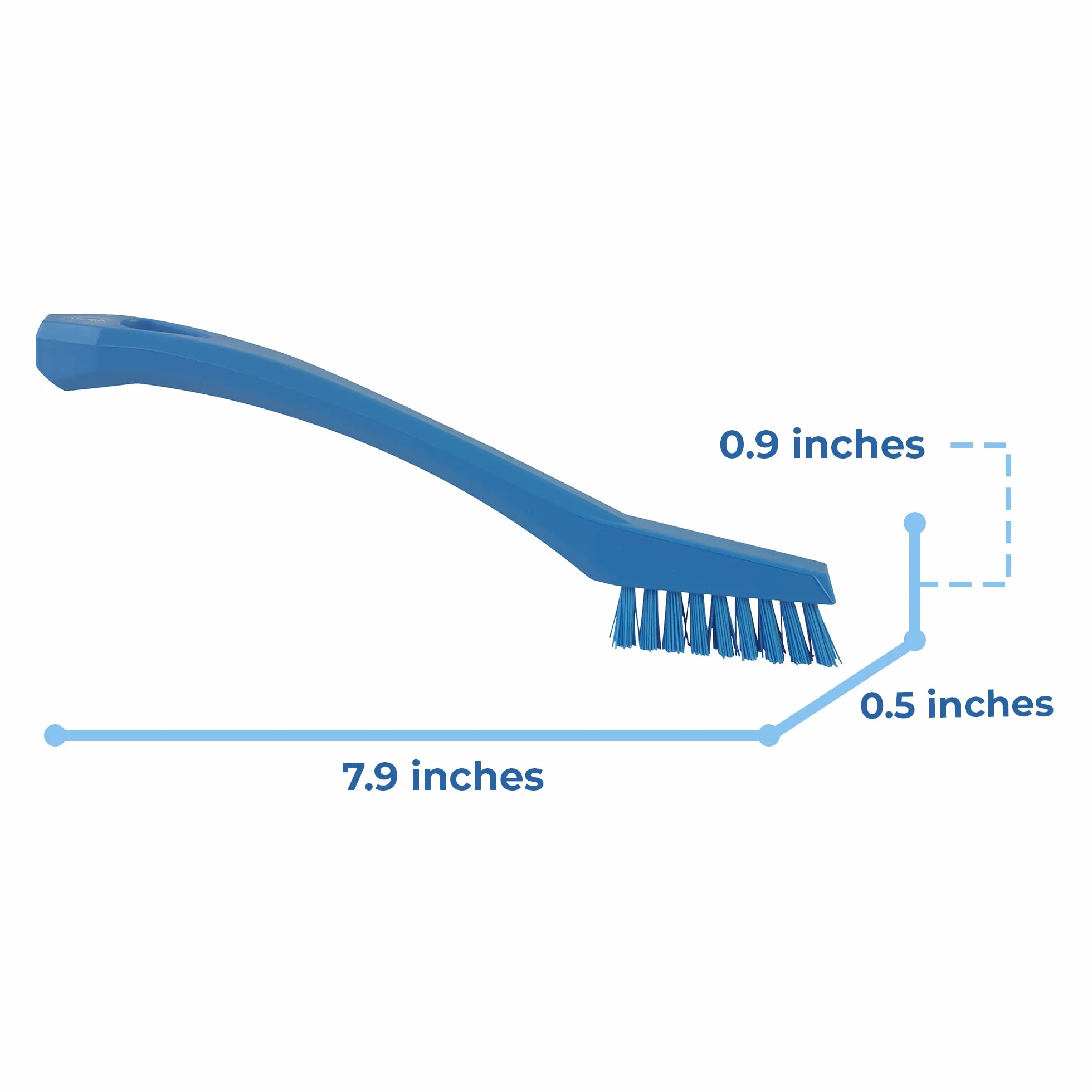 Vikan Hygiene 44013 Spazzola Manuale Molto Duro, 205 mm, Blu