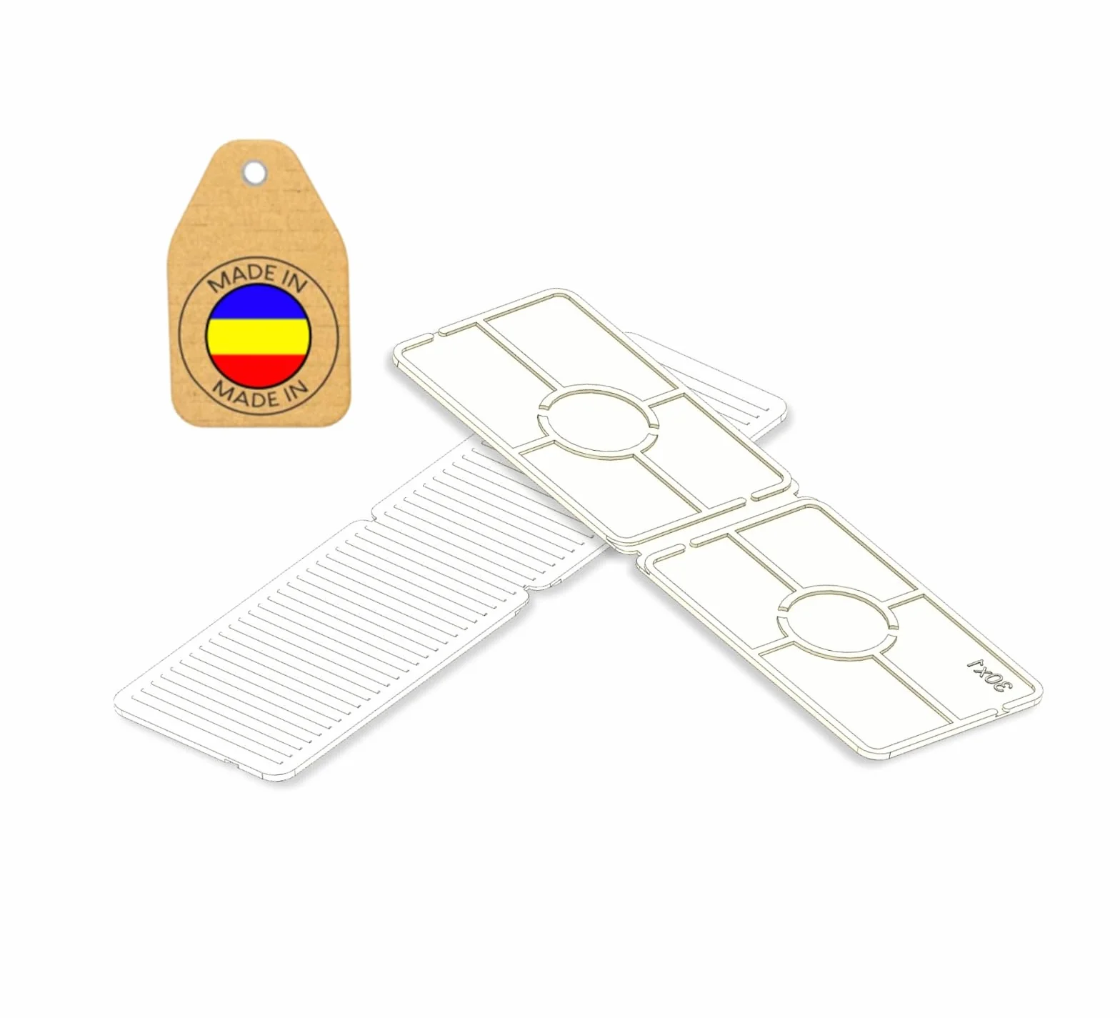 50 Spessori Plastica Divisibili 30x100 mm Distanziatori Piastrelle PVC Finestre 1-5 mm