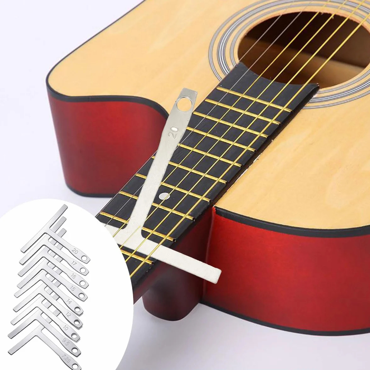 Radius Gauge Chitarra Strumento Liutaio Misura Calibri Universali per Raggi