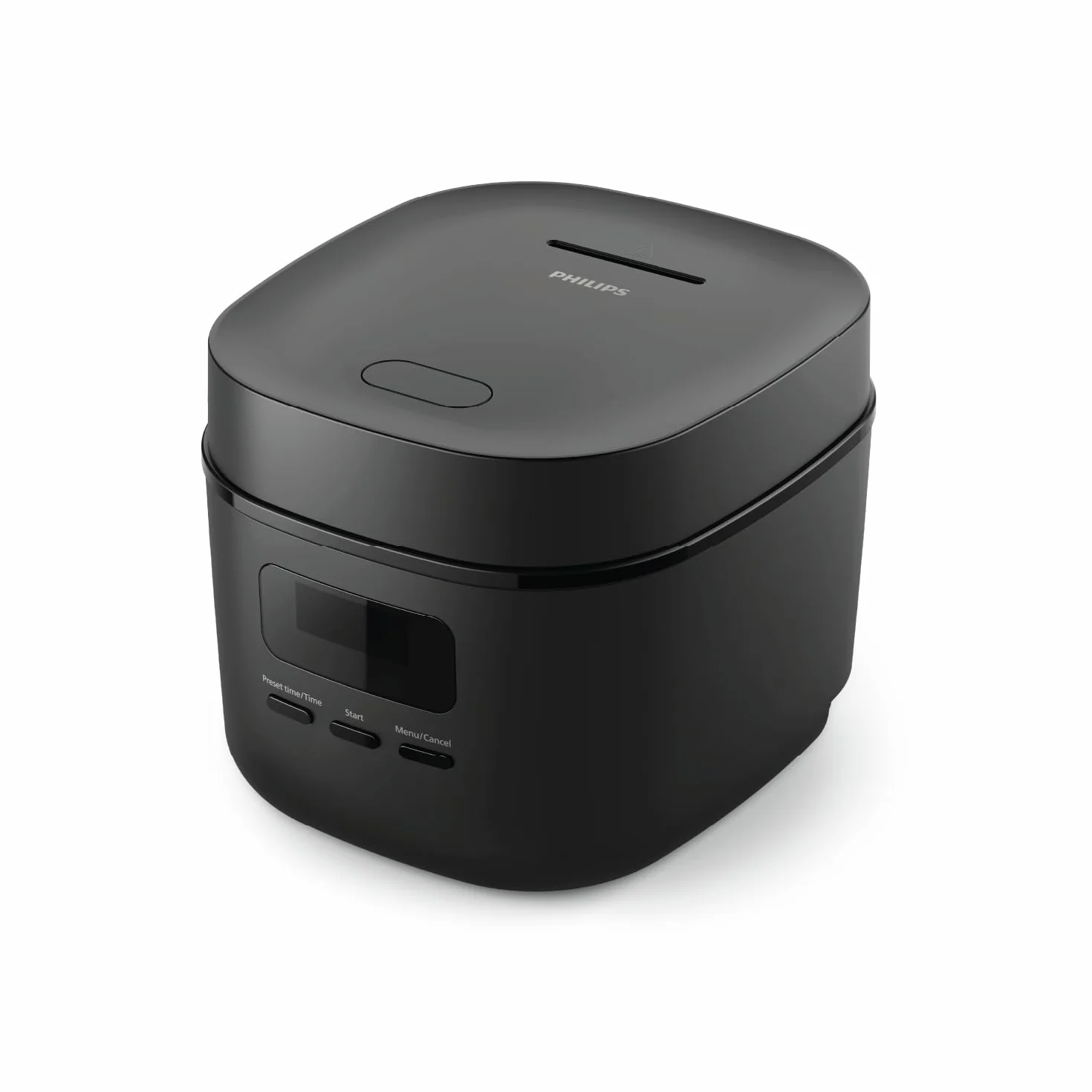 Philips Serie 3000 Mini Cuociriso 0,54L HD3080/80, rivestimento Bakuhanseki a 5 strati, cottura rapida 30 min, 5 menu automatici, nero