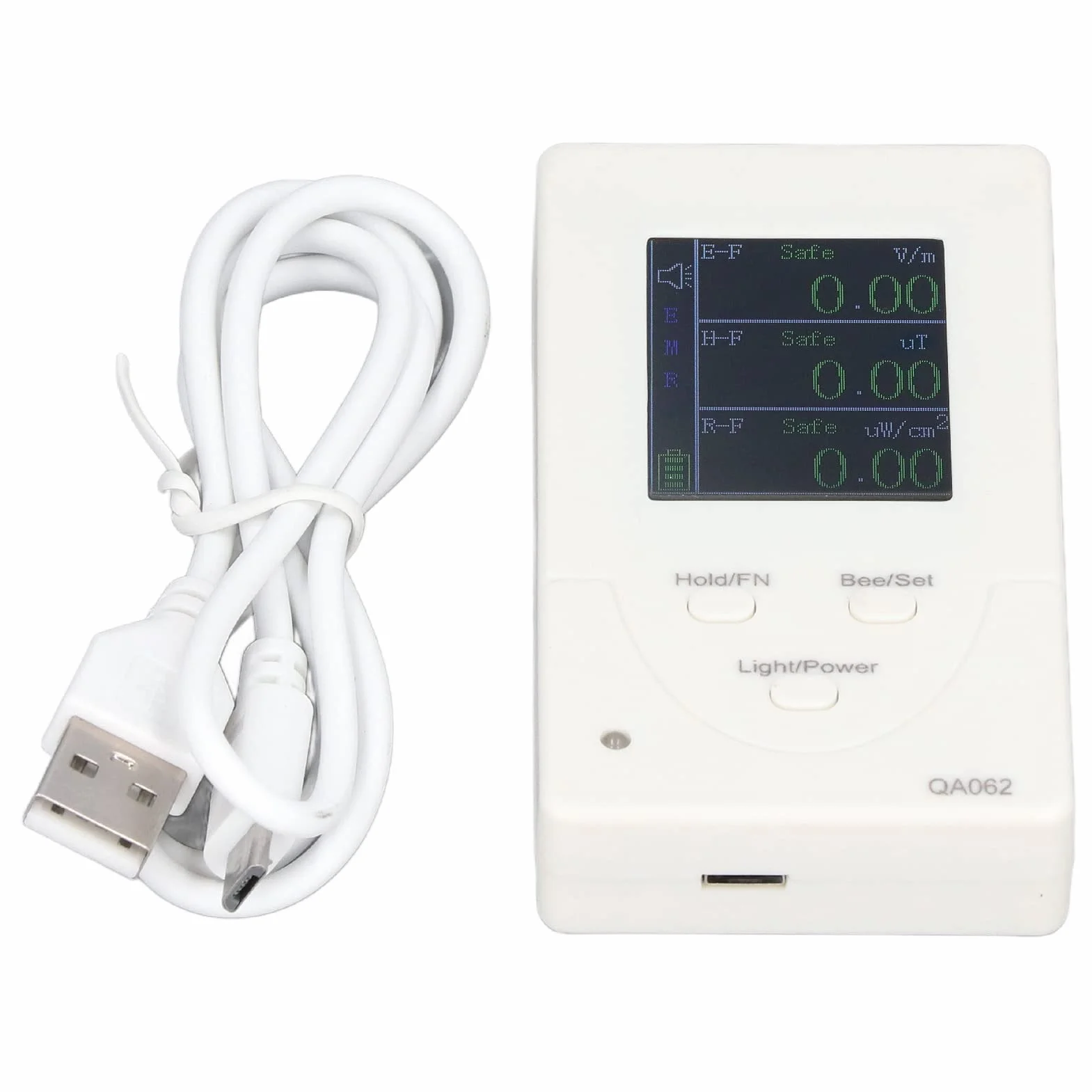 Fafeicy Rilevatore EMF 3 in 1, Misuratore Radiazioni Elettromagnetiche Ricaricabile USB, Display TFT 1,8 Pollici