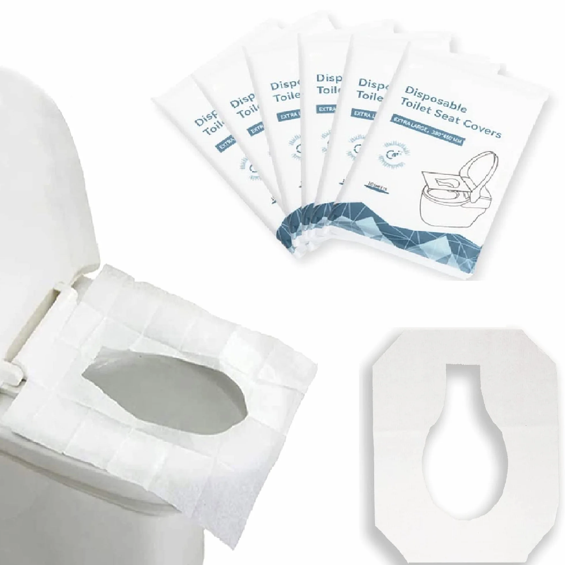Copriwater USA e Getta Igienici 60 Pezzi Biodegradabili Universale