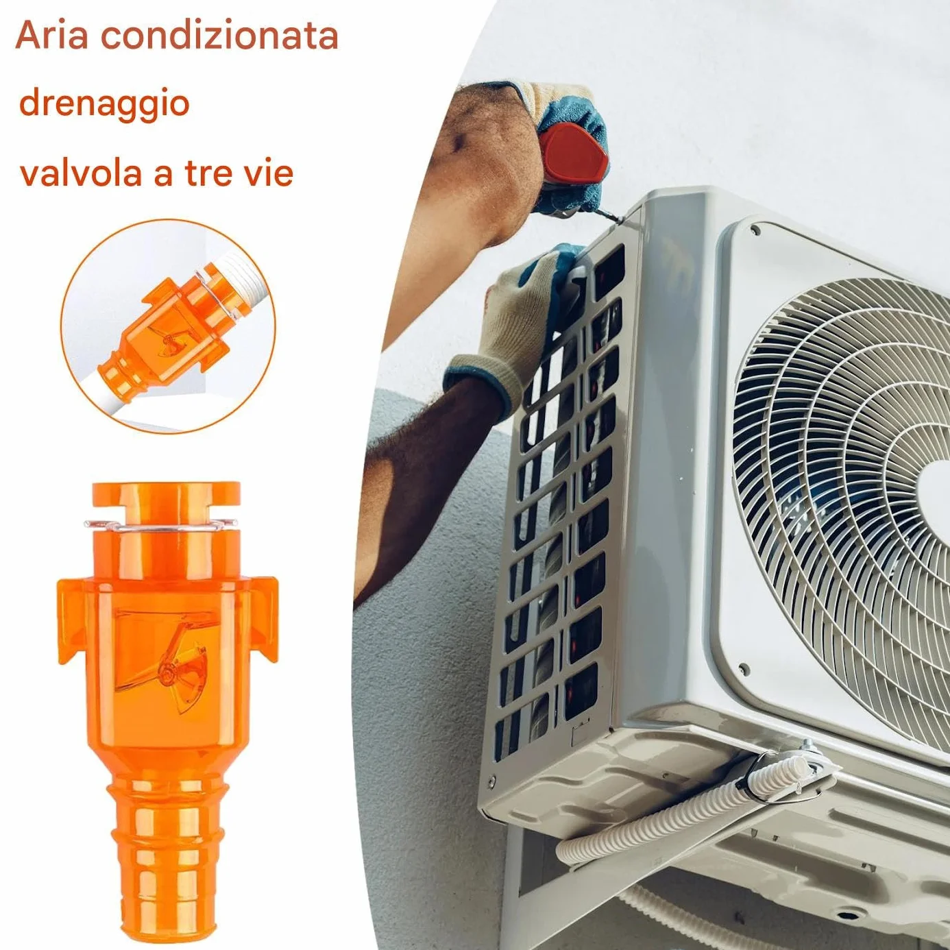 Valvola di Non Ritorno per Aria Condizionata, Accessorio Antiodore per Climatizzatore