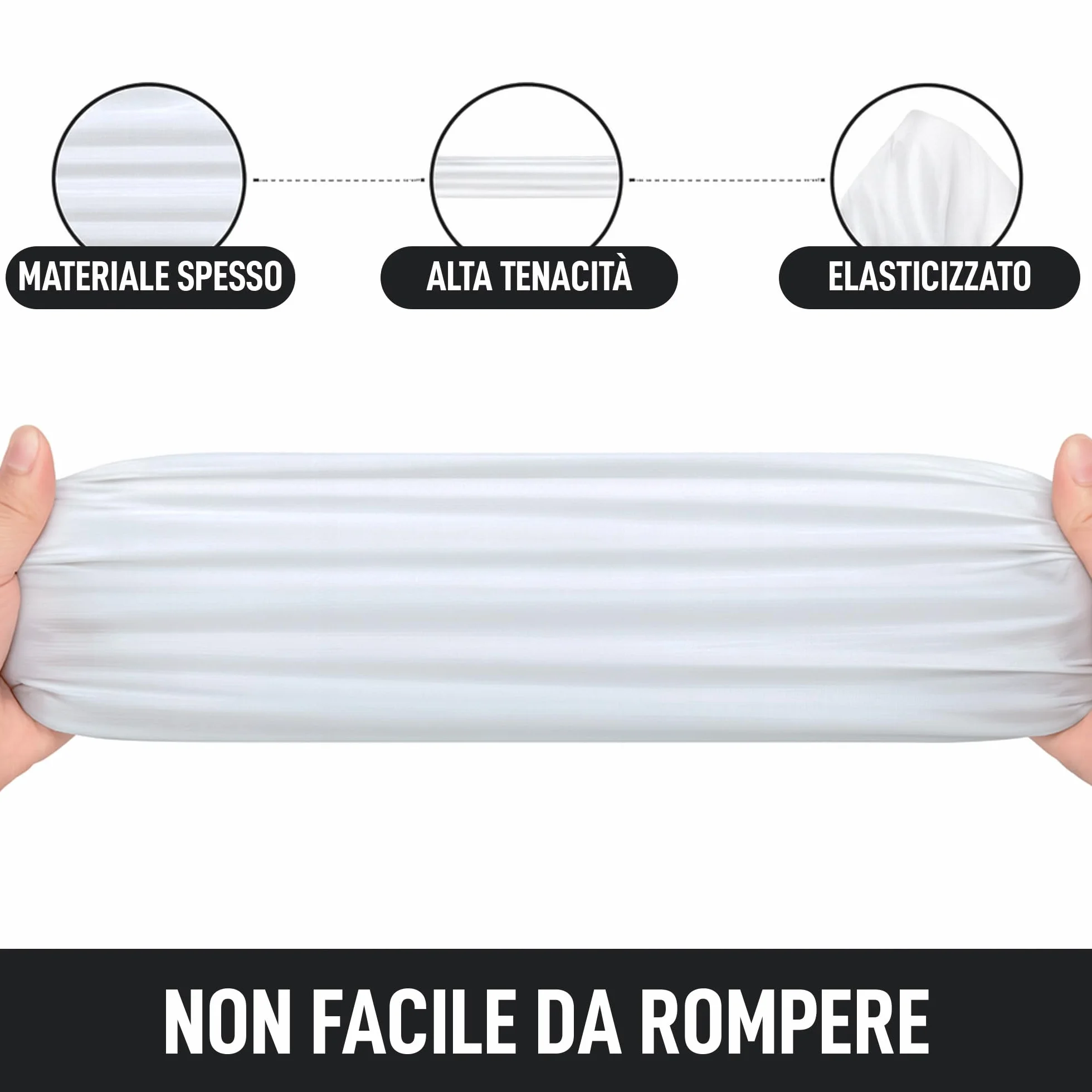 PimPam Factory Patucos Monouso Copriscarpe Adulti Traspiranti Regolabili Calzari Senza Odore Ipoallergenici Protettori per Scarpe Bianchi Pack 100
