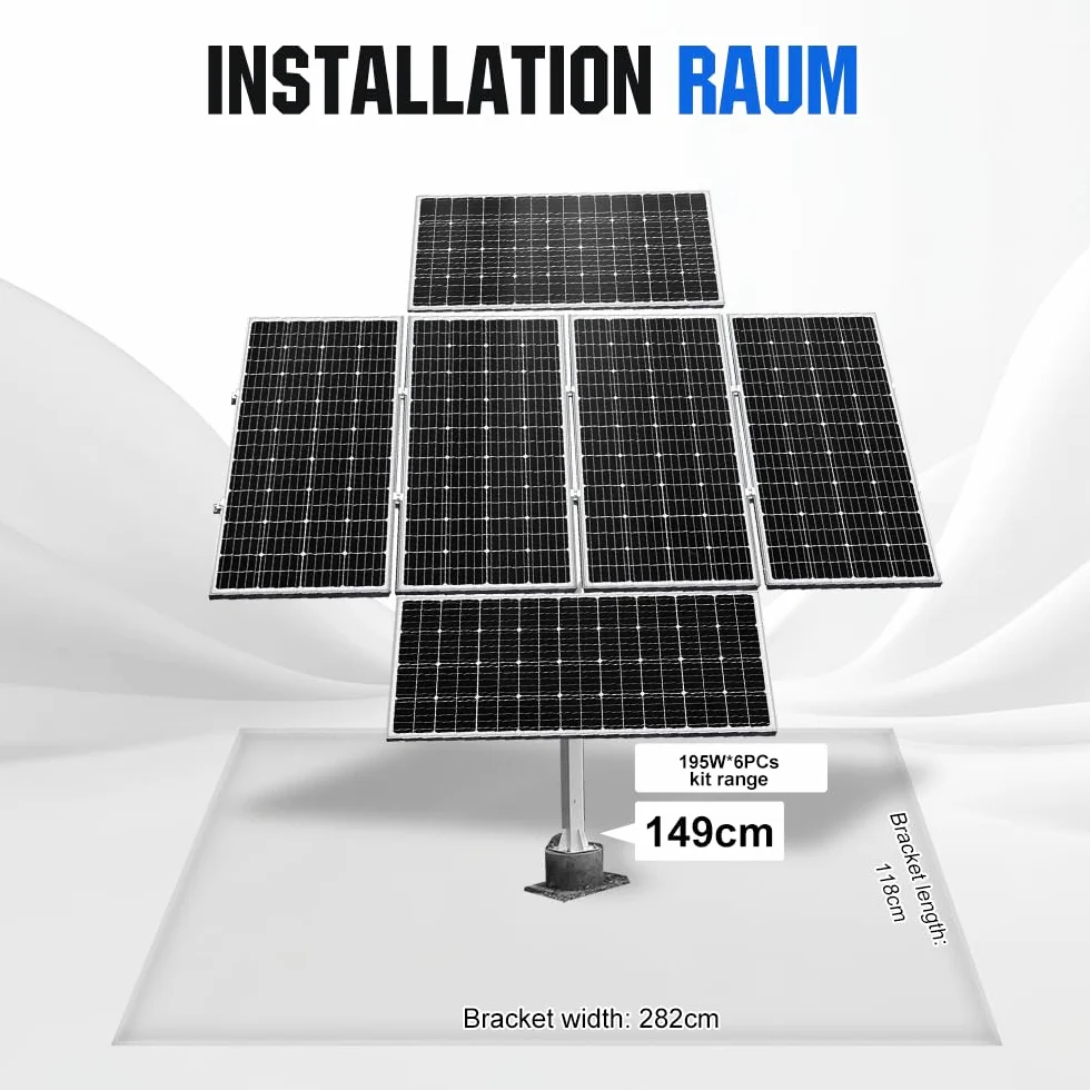 ECO-WORTHY Supporto Pannello Solare a Due Assi con Tracciamento, Controller Tracker per Pannelli Solari