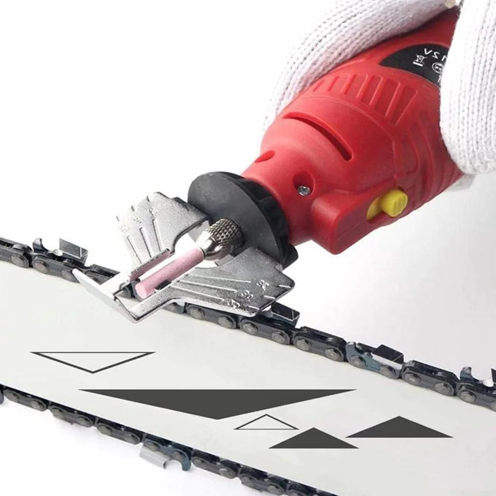Kit affilatrice motosega grana 120 set pietre affilare utensili rotanti 4 mm