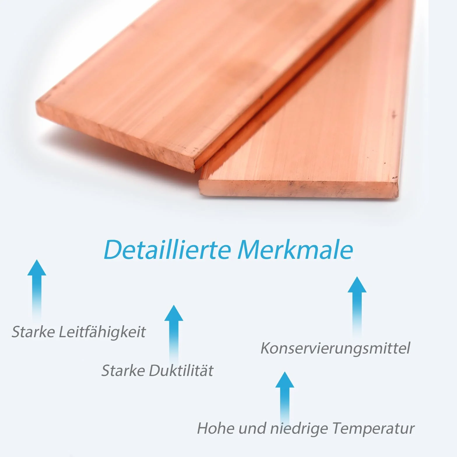 2 Piastre di Rame in Metallo, T2 Piatto Rame Viola, 99,95% puro Rame, Materiali per l'industria della Lavorazione dei Metalli (150 x 30 x 3 mm)