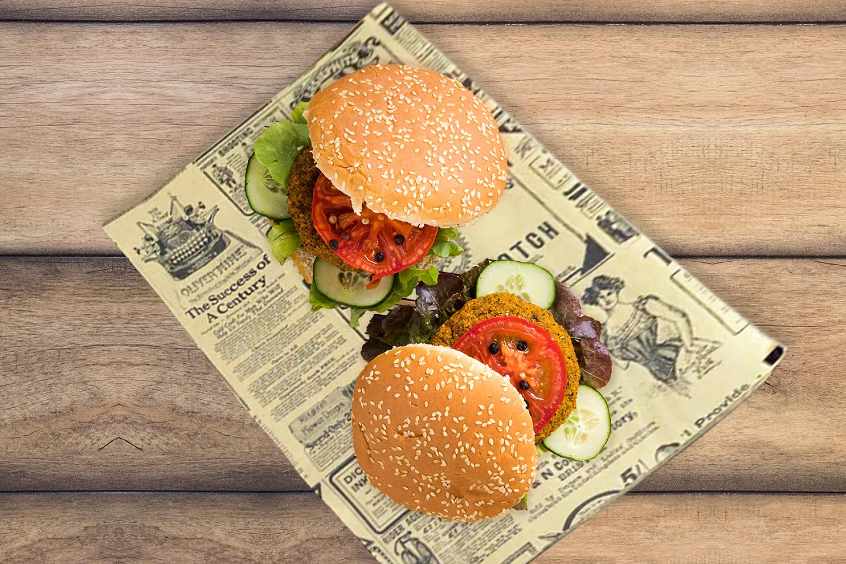 Hostelnovo - 500 fogli di carta kraft antigrasso per alimenti - Misura unica 32 x 20 cm - ideale per confezioni di patatine e qualsiasi tipo di contenitore