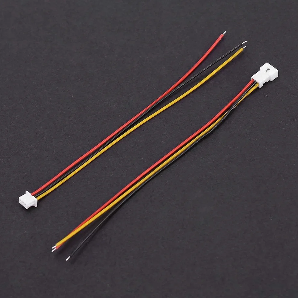 Micro Connettore JST 20 Set Connettori Filo 1.25MM Maschio e Femmina 2Pin/3Pin con Cavo 10cm per Elettrodomestici Robot Luci LED (3 Pin: Set Maschio e Femmina)
