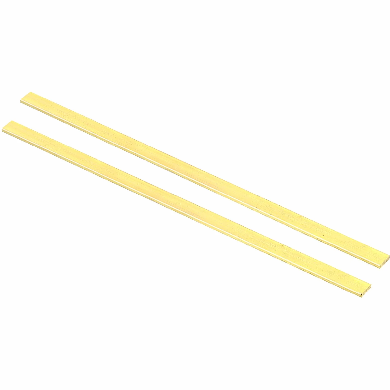 PATIKIL 1/8 x 1/2 x 12" Barra Piana in Ottone H59, 2pz Fresa Piatta Solida per Manutenzione Artigianale, Decorazione Architettonica Elettrica, Ottone