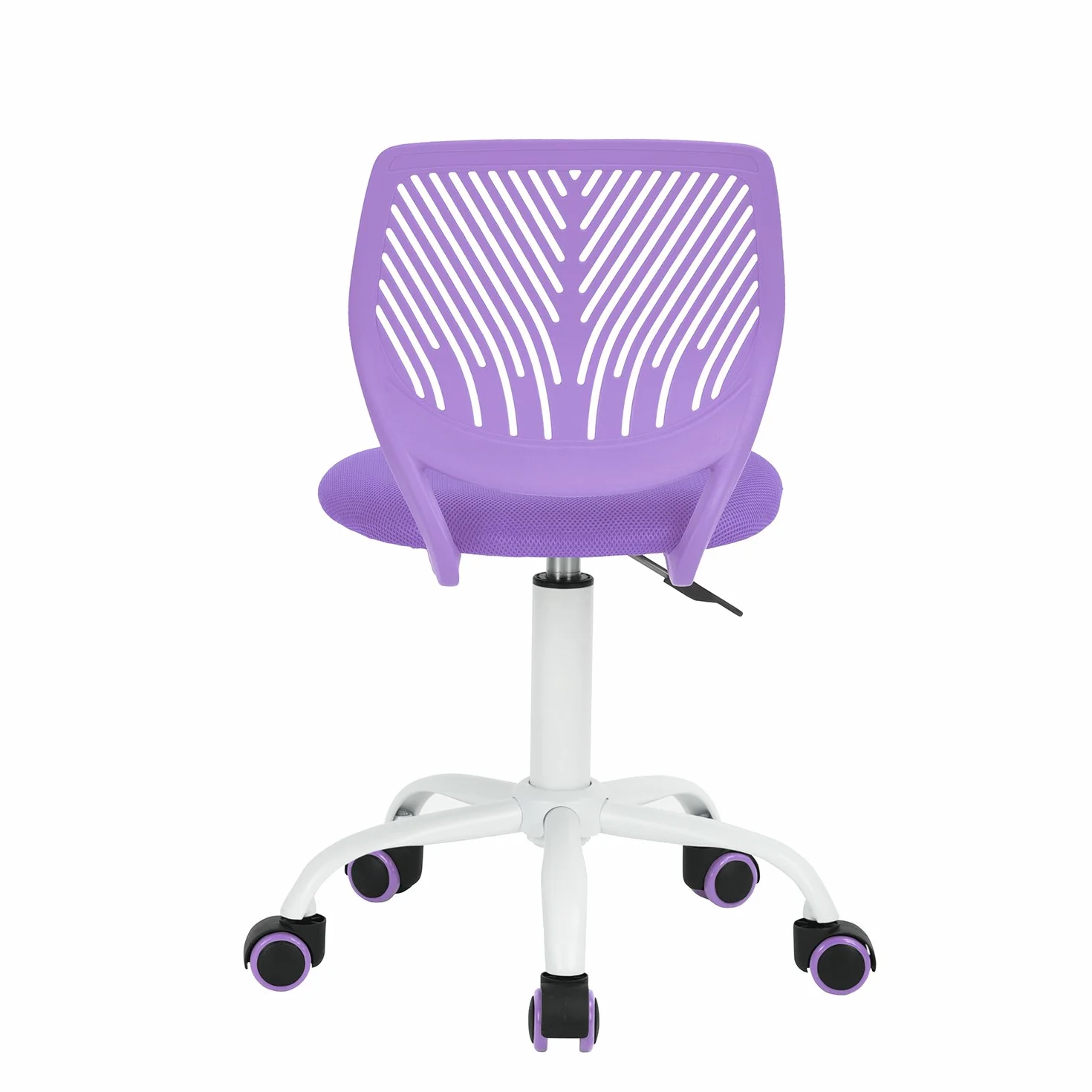 FurnitureR Sedia ergonomica compatta per scuola, schienale in rete traspirante, altezza regolabile, viola