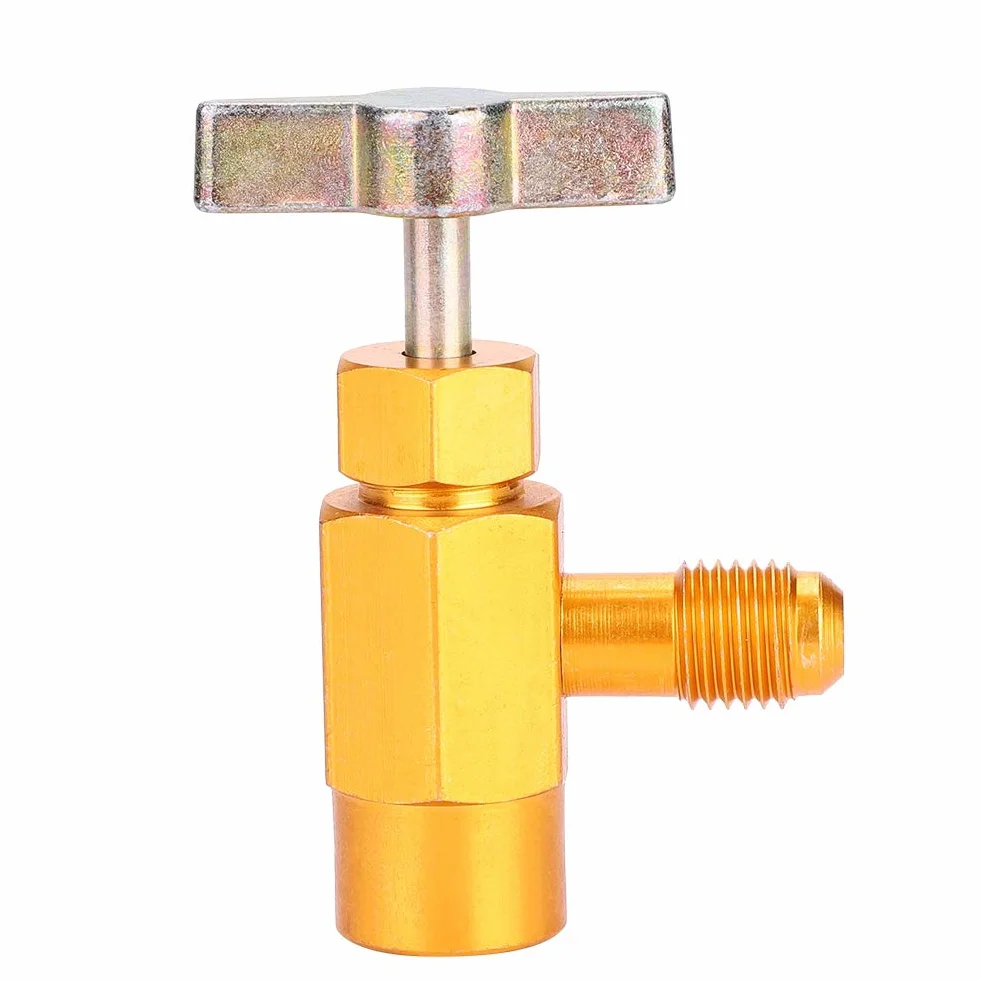 Rubinetto bombola autosigillante, erogazione bombola per rubinetto refrigerante R-134a R-134 AC Attrezzo valvola filettatura Acme 1/2 ", per collettore condizionatore