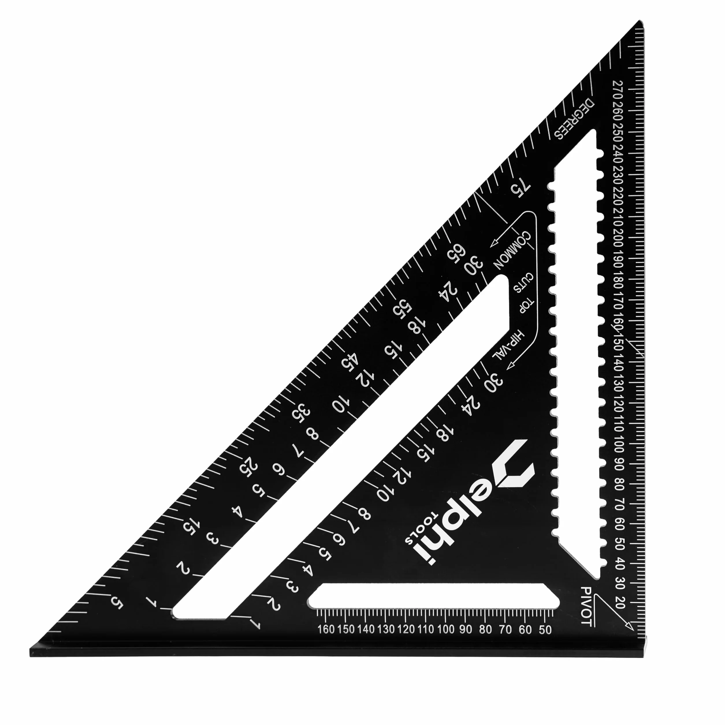 DELPHI Angolo da carpentiere 300mm 90° Professionista Misuratore d'Angoli Triangolo Rinforzato