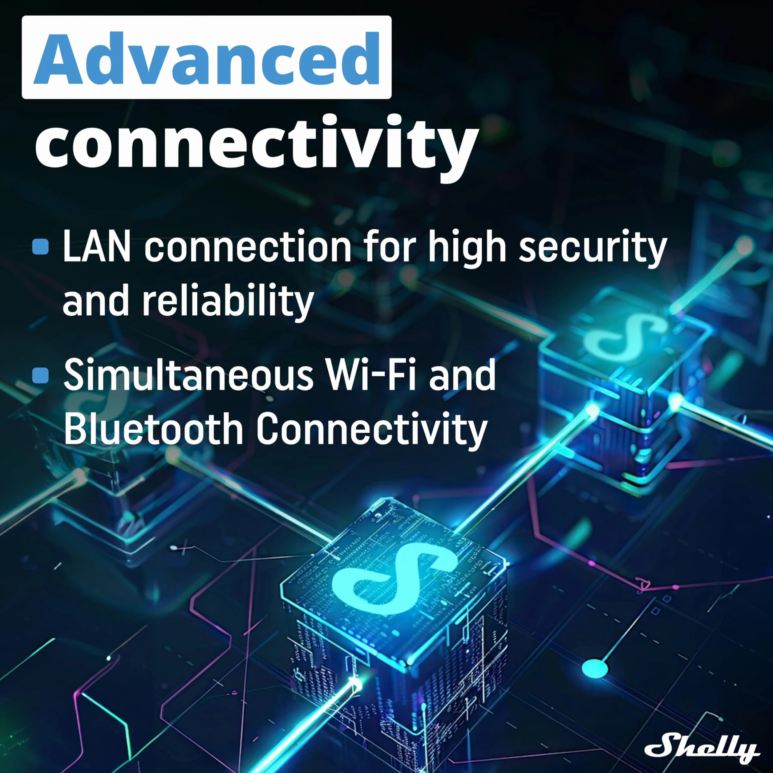 Shelly Pro 3EM-3CT63 Contatore di Energia Intelligente WiFi LAN Trifase 63A Monitoraggio Solare Rete