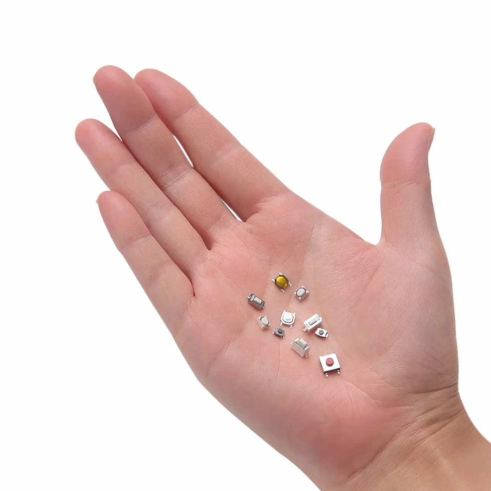 VooGenzek 250 Pezzi Kit Assortimento Microinterruttori Tattili, con Scatola di Plastica