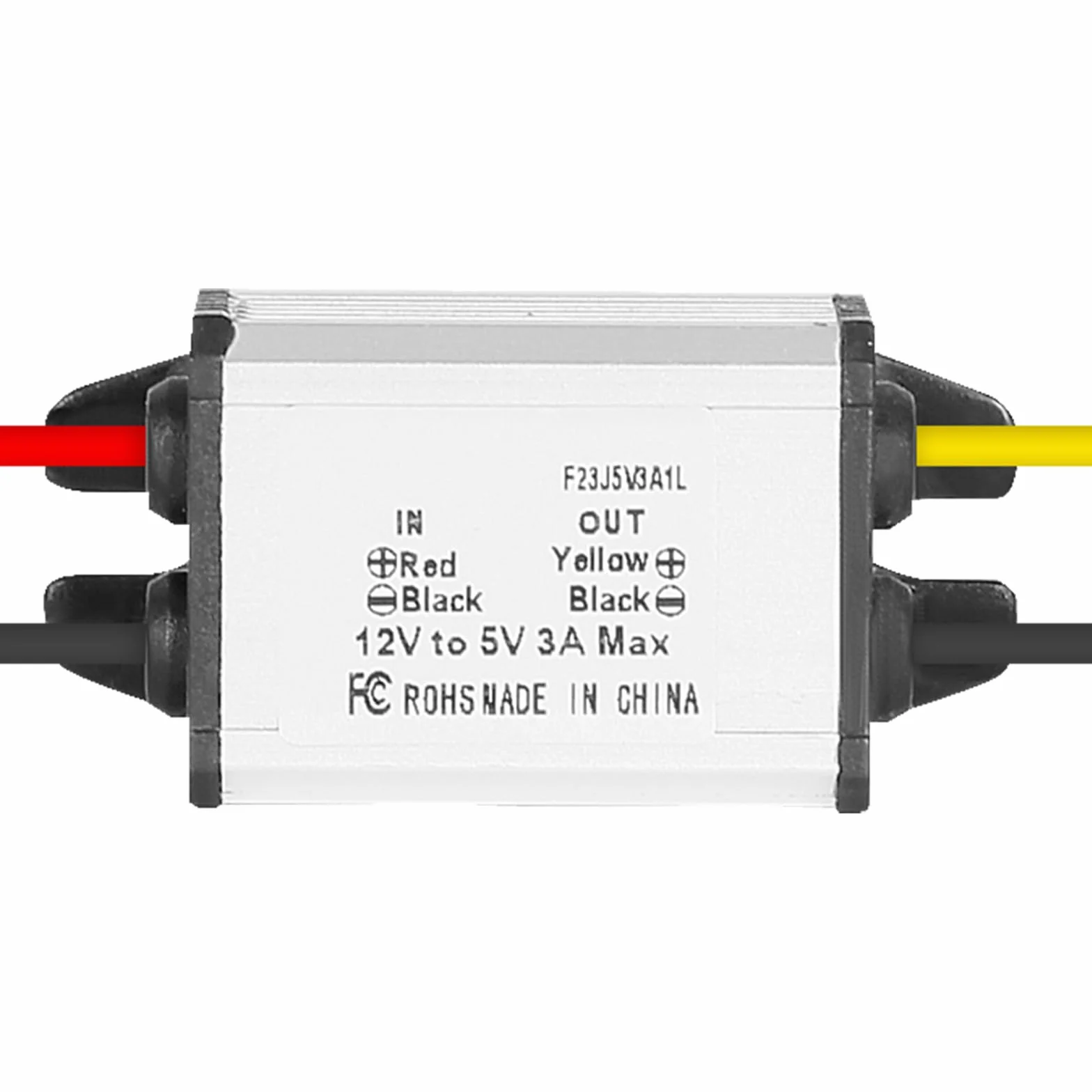 Jadeshay Convertitore di Alimentazione,12V a 5V Convertitore Step Down Regolatore DC DC Buck Convertitore Tensione Impermeabile Convertitore Adattatore Trasformatore per Veicoli e Altri Elettronici