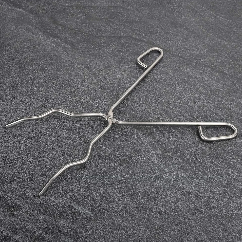 Pinze per Crogiolo da 40 Cm, Morsetto in Acciaio Inossidabile, Pinze da Laboratorio per Carichi Pesanti per Bicchieri e Manipolazione di Metalli