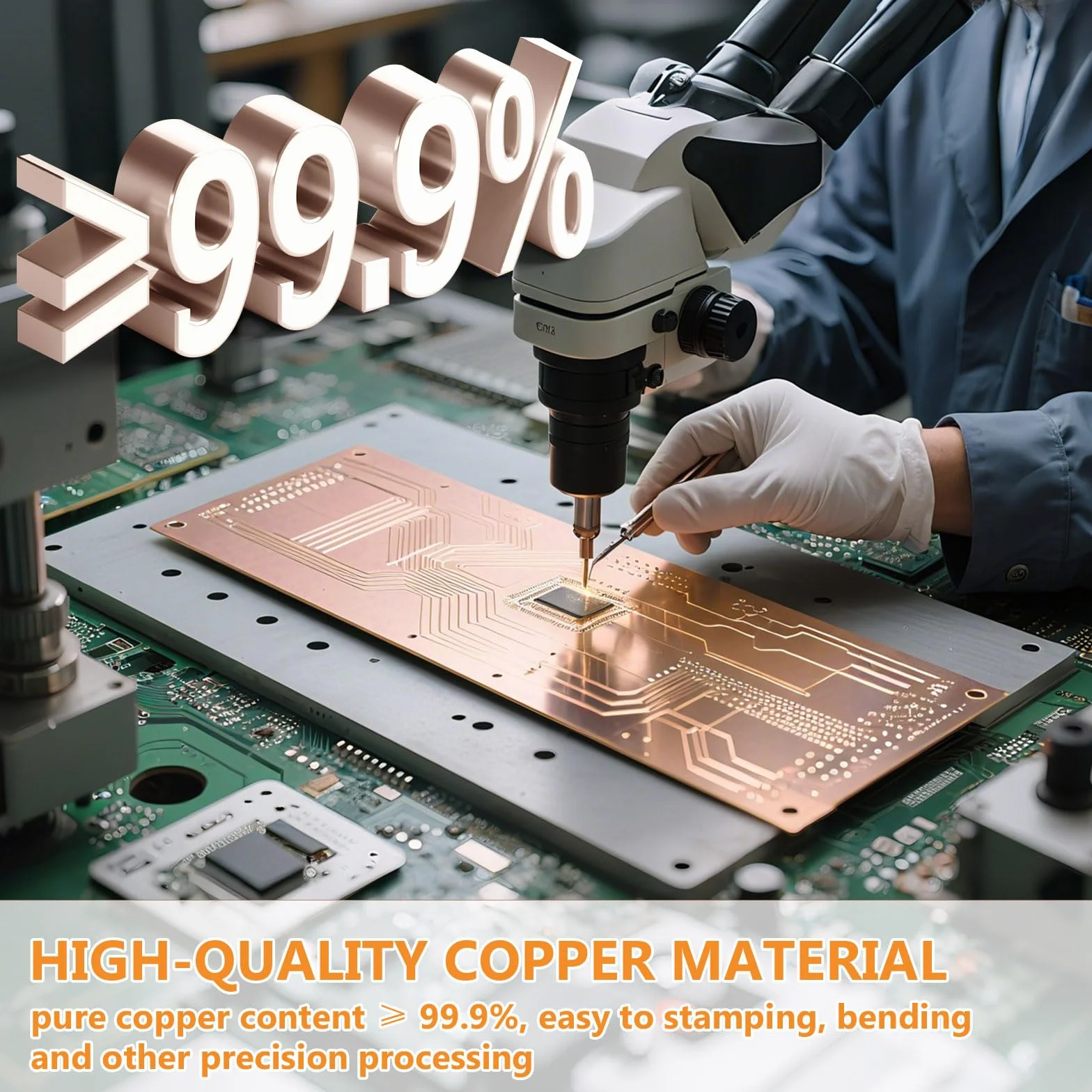 2 pcs Lamiera di Rame Puro 1 mm x 200 mm x 100 mm, Fogli di Rame 99% per Incisione, Lattoneria, Lavorazione dei Metalli, Creazione di Gioielli, Gli Esperimenti Sui Circuiti Stampati