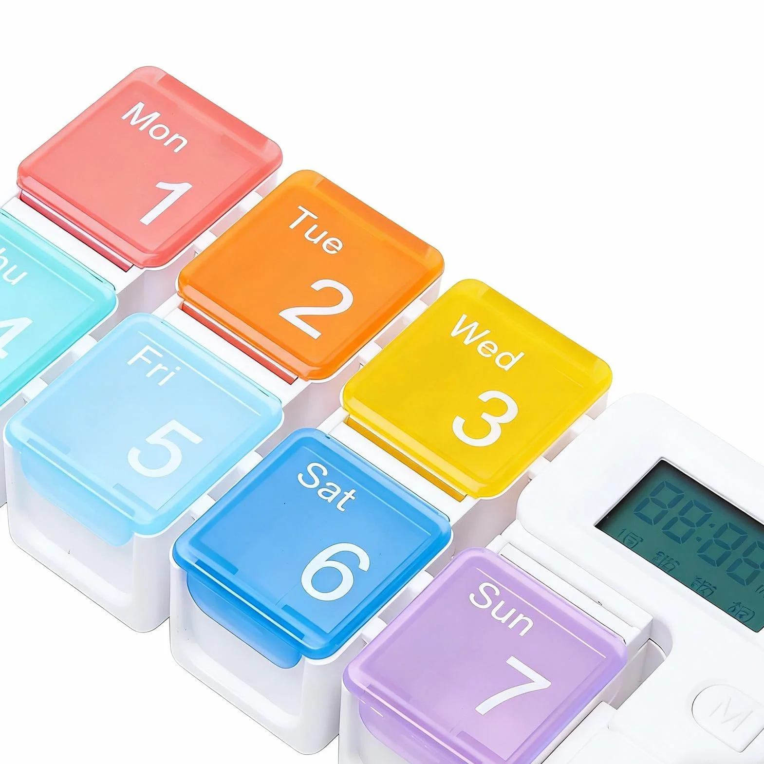 Portapillole Promemoria Intelligente Multi Scomparto 7 Giorni Case Portatile per Dispensatore di Pillole Giornaliero