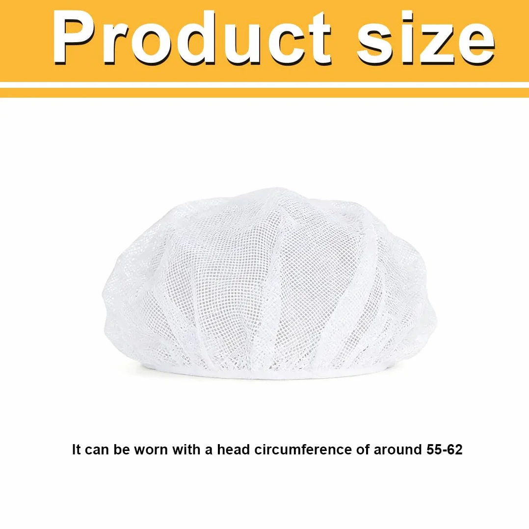 Rete Elastica Per Capelli Cucina Cappello Da Cuoco Unisex Regolabile Riutilizzabile Lavabile 4 Pezzi