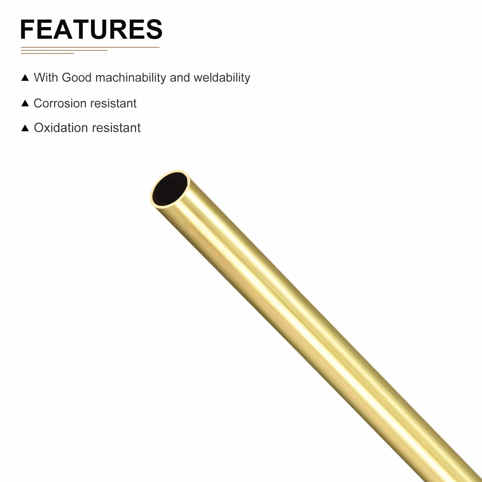 Ottone Tubo 8mm x 0.5mm x 300mm Rotondo Metallo Macchinari Attrezzature Bricolage