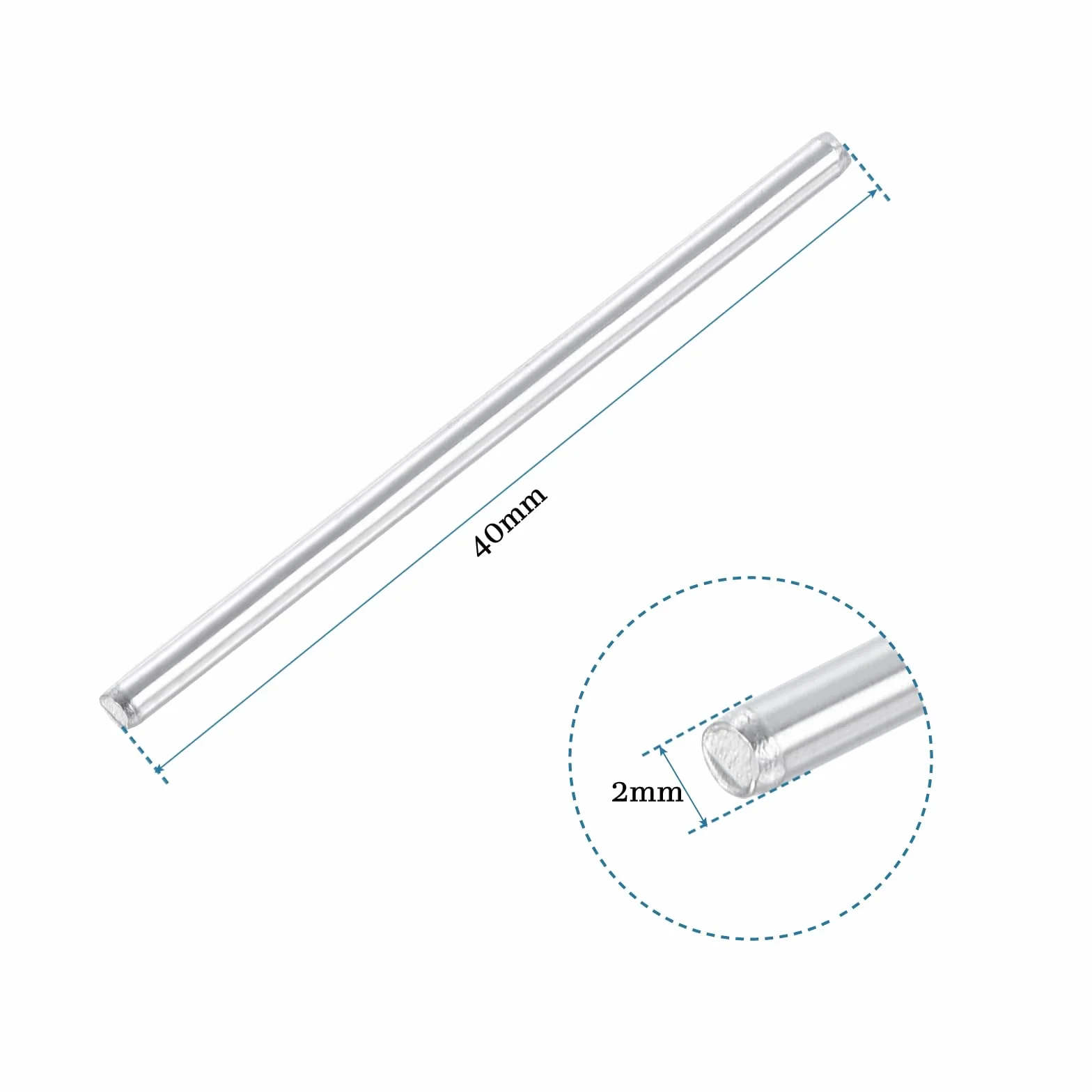 Asta Tonda Acciaio Inossidabile 40 x 2mm 30 Pezzi QUARKZMAN
