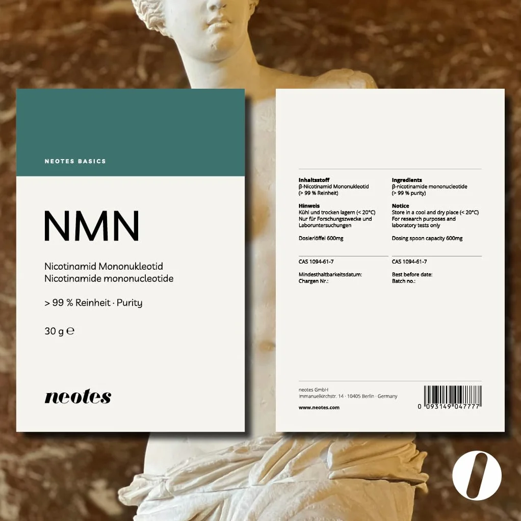 NMNeotes Polvere pura di NMN (Nicotinamide Mononucleotide) >99% senza additivi Materia prima testata in laboratorio Germania per uso di ricerca