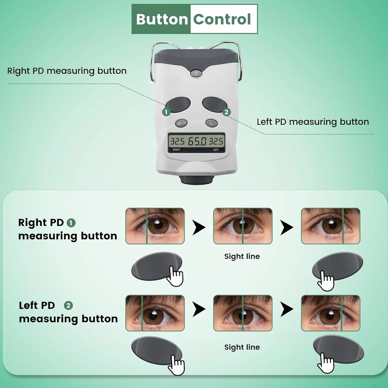 Pupillometro Digitale Ottico, misuratore Digitale della Distanza pupillare, con Schermo LCD, per Centri di Formazione sulla Vista di Negozi di Ottica