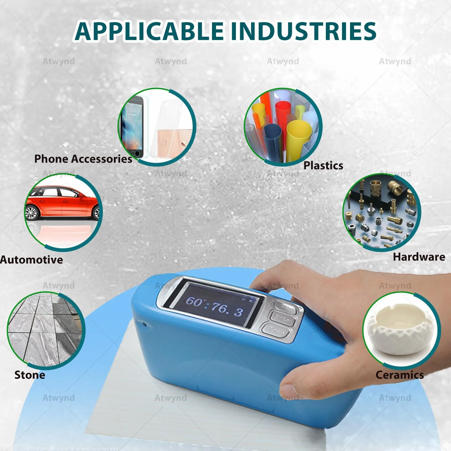 Gloss Meter Tri-Angle Glossmeter 20° 60° 85° Portatile Digital Single Angle Gloss Tester per Vernice Plastica