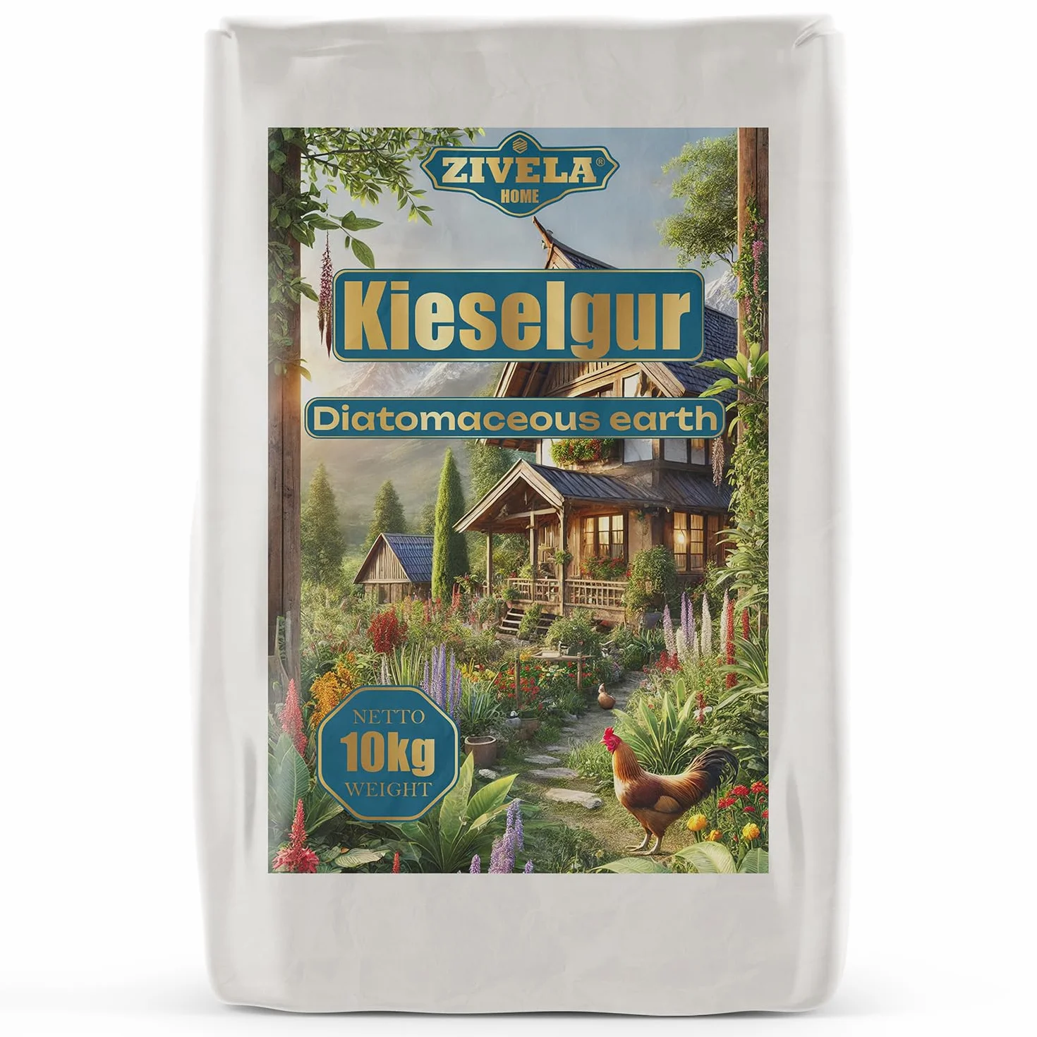 Diatomite per polli 10 kg 100% naturale fine orticoltura zootecniche antiparassitario