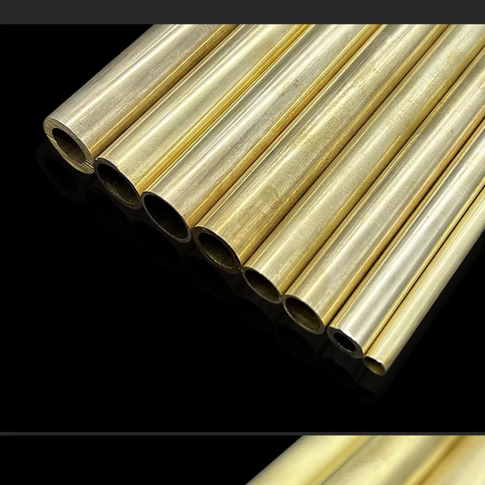 Tubo in Ottone H62 Meccanico 500 mm Spessore 0,5 mm Diametro 14-25 mm