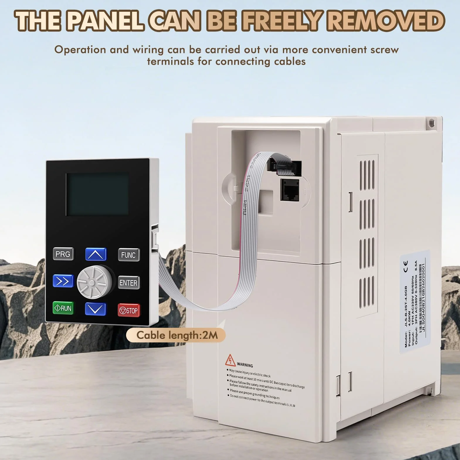 Inverter 220v a 380v Professionale, VFD 4KW 220V Ingresso monofase 380V Uscita trifase Convertitore di frequenza 50/60Hz, Azionamento a frequenza variabile per Controllo Velocità CNC Motore Mandrino