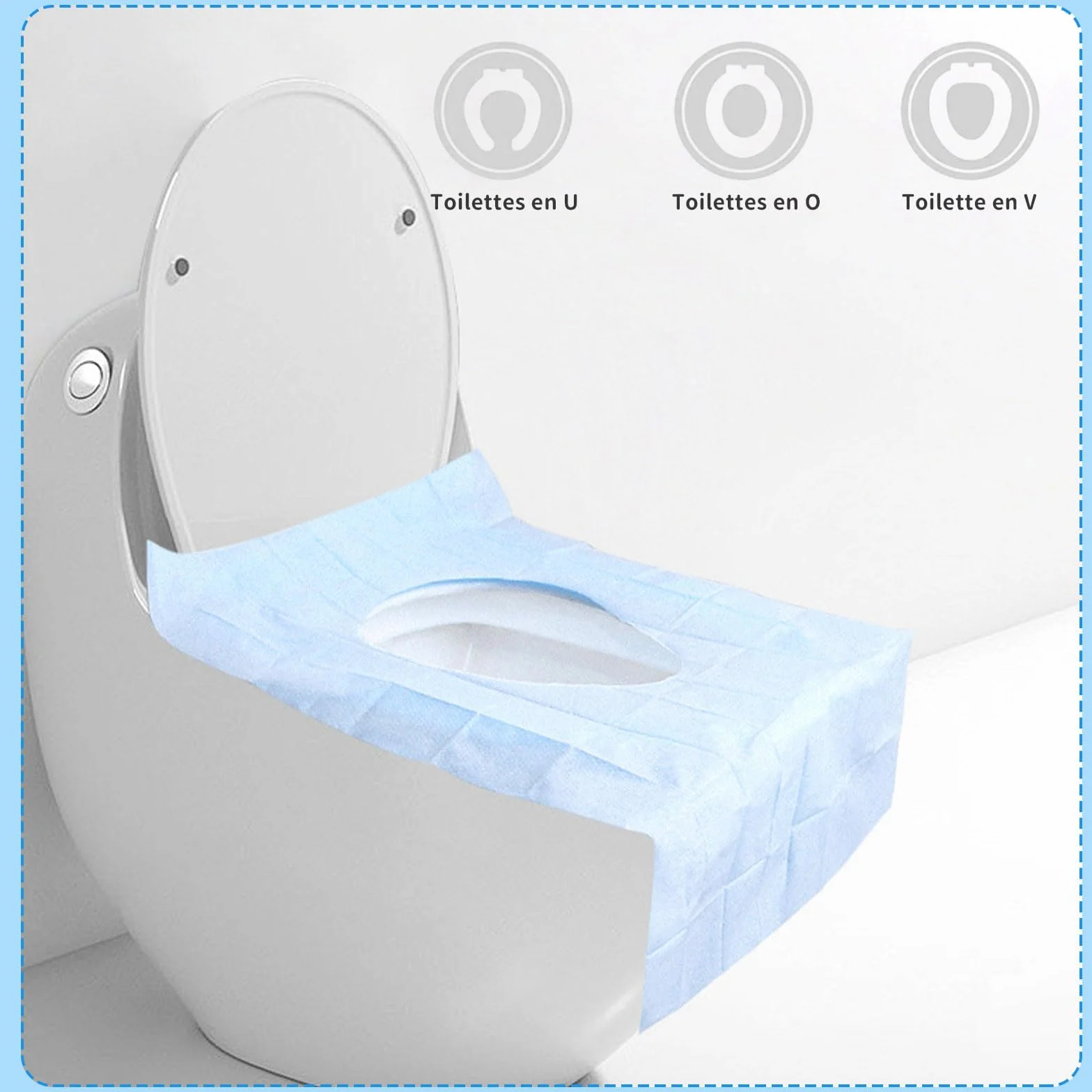 20 Pezzi Copriwater Monouso per Bagni Pubblici, Campeggio, Viaggi
