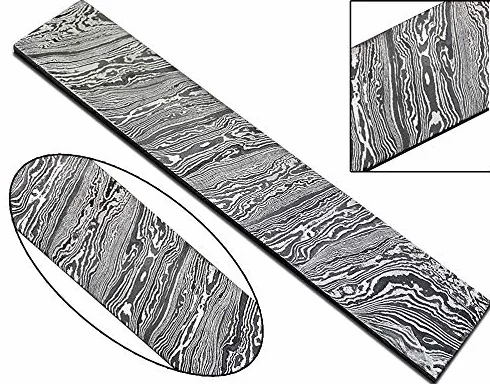 Dessi Barra in acciaio damasco, billetta per utensili torsione Pattern.