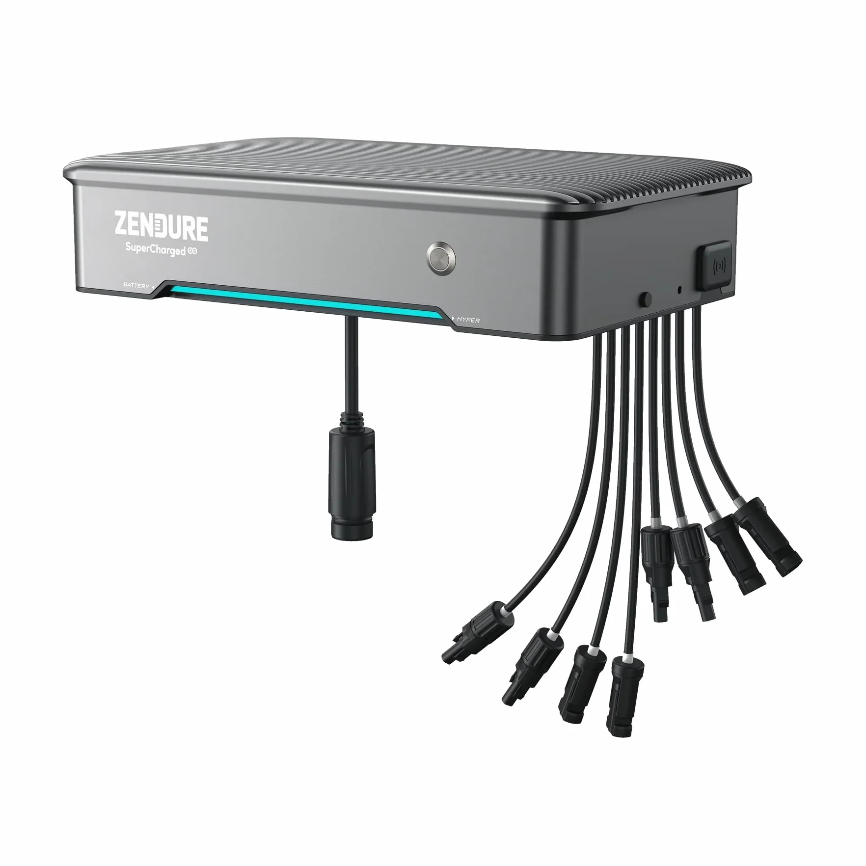 Zendure SolarFlow Hyper 2000 - Centrale elettrica da balcone con memoria, ingresso solare da 1800 W, carica AC/uscita 1200 W, micro inverter integrato, TOU, 2 AB2000 X 3840 Wh LiFePO4, 0% IVA