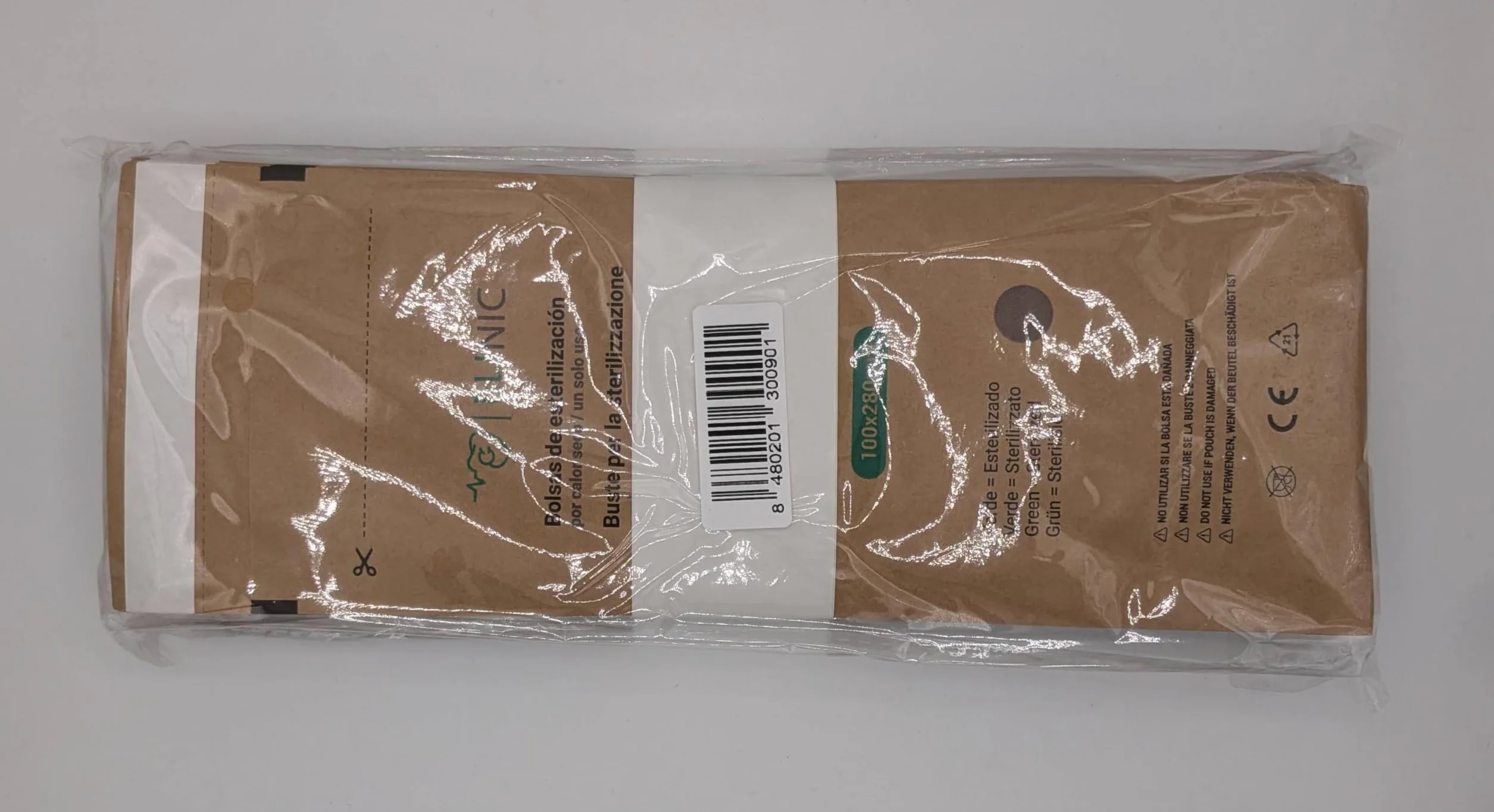 Sacchetti di sterilizzazione per calore secco 100 pz. (100 x 280 mm)