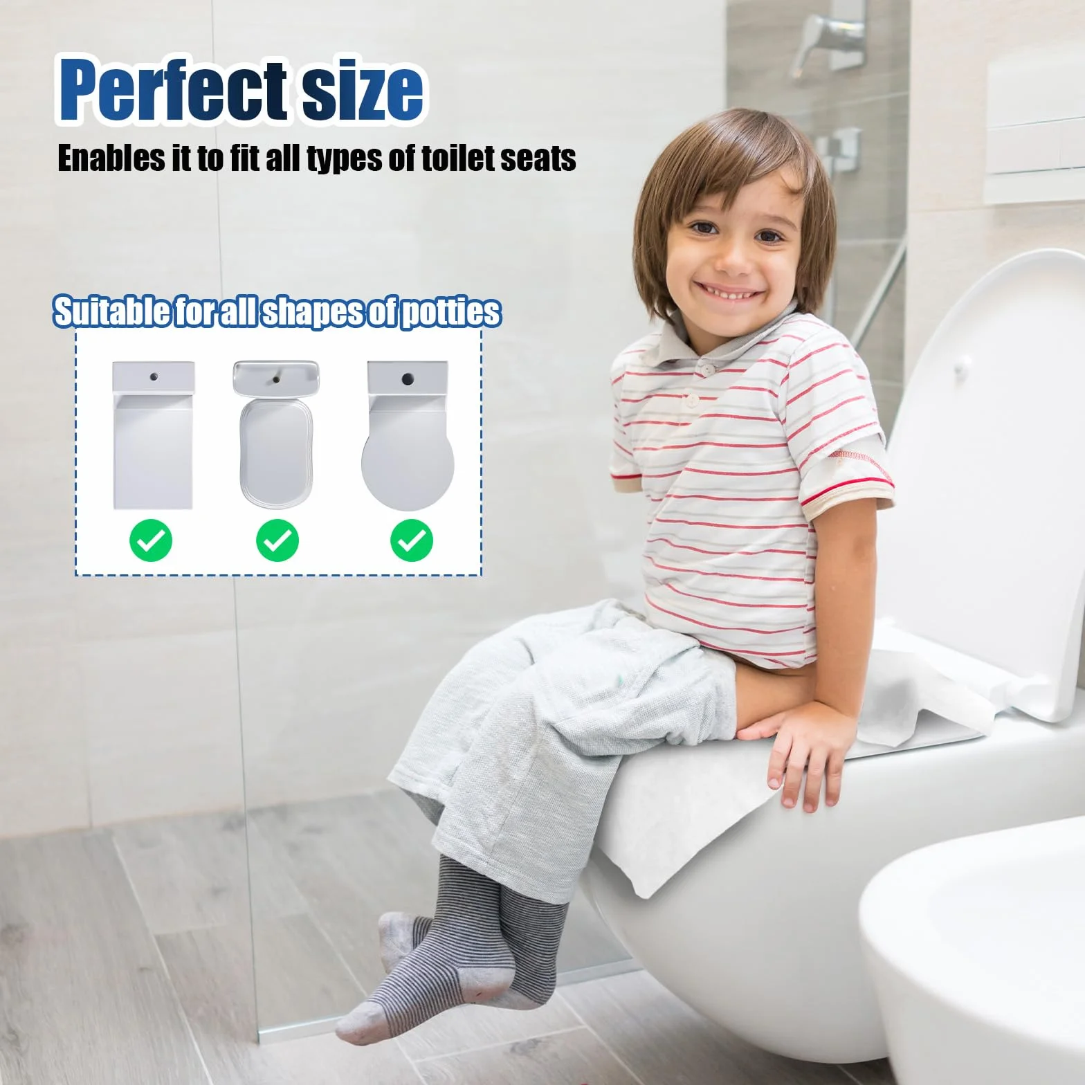 Copriwater usa e getta biodegradabili monouso 60 pezzi per WC viaggio
